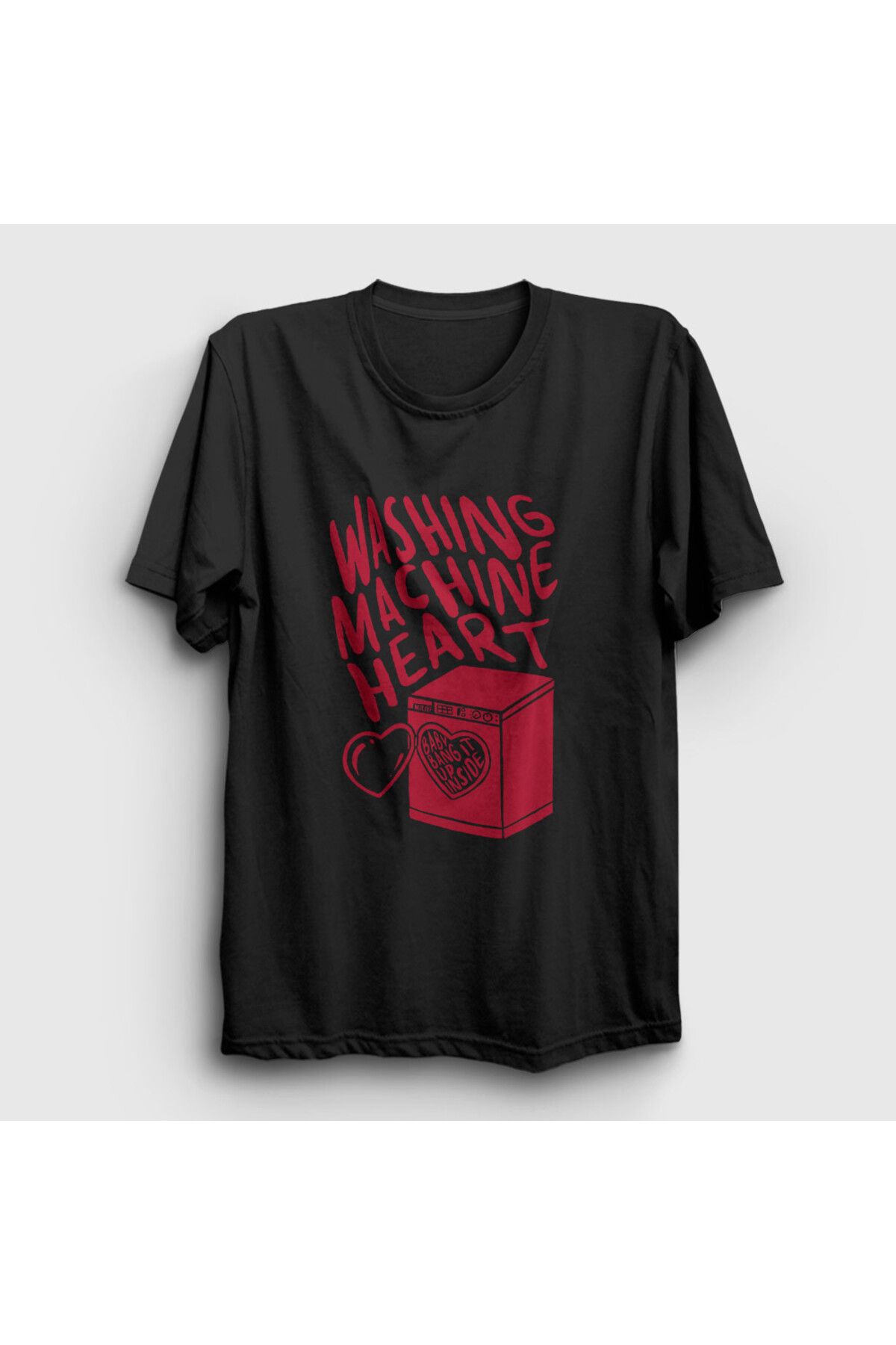 Presmono Unisex Siyah Washing Machine Heart Mitski T-Shirt 545713tt