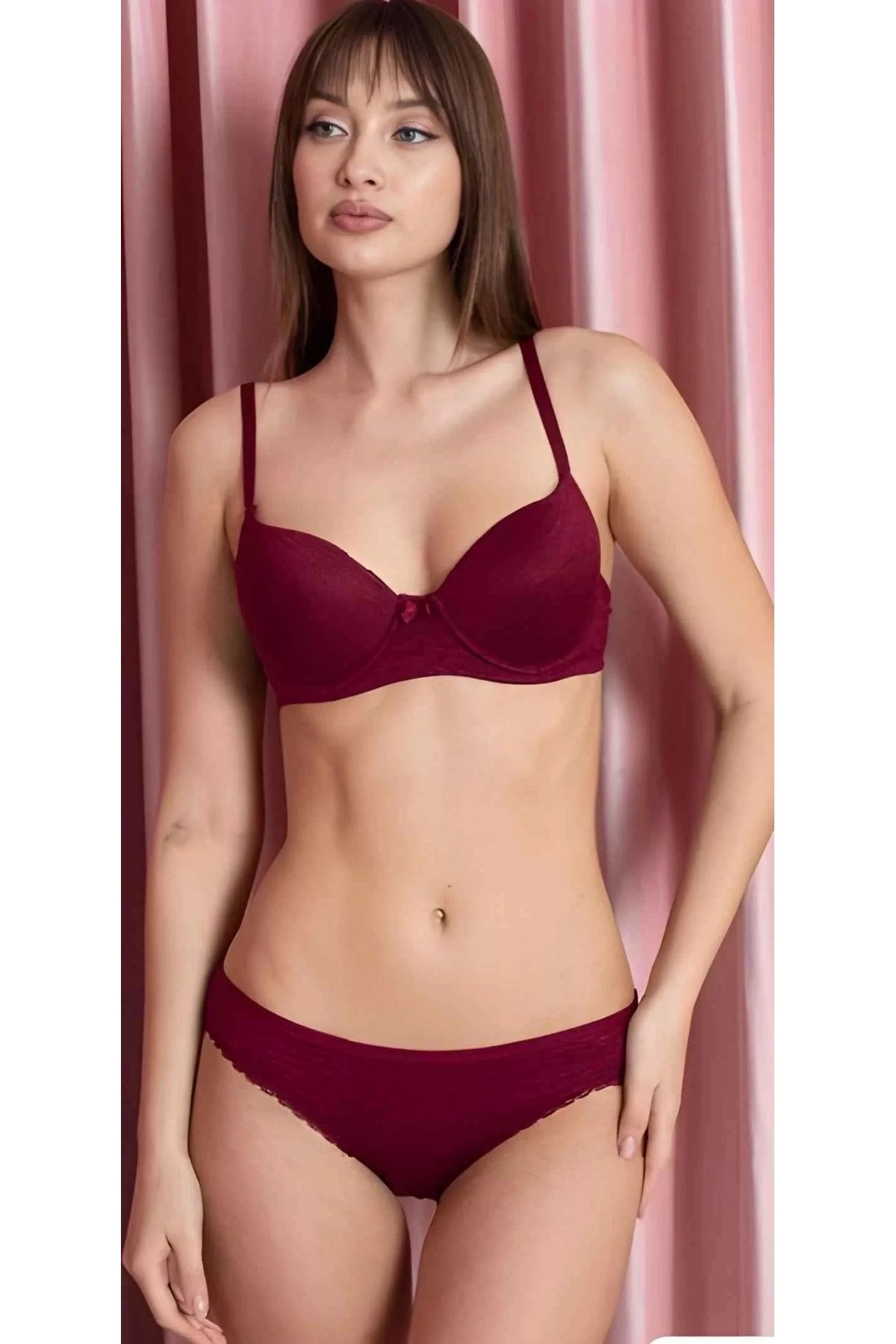 Dilara Boutique Sütyen Takım Flamlı Boş Kap