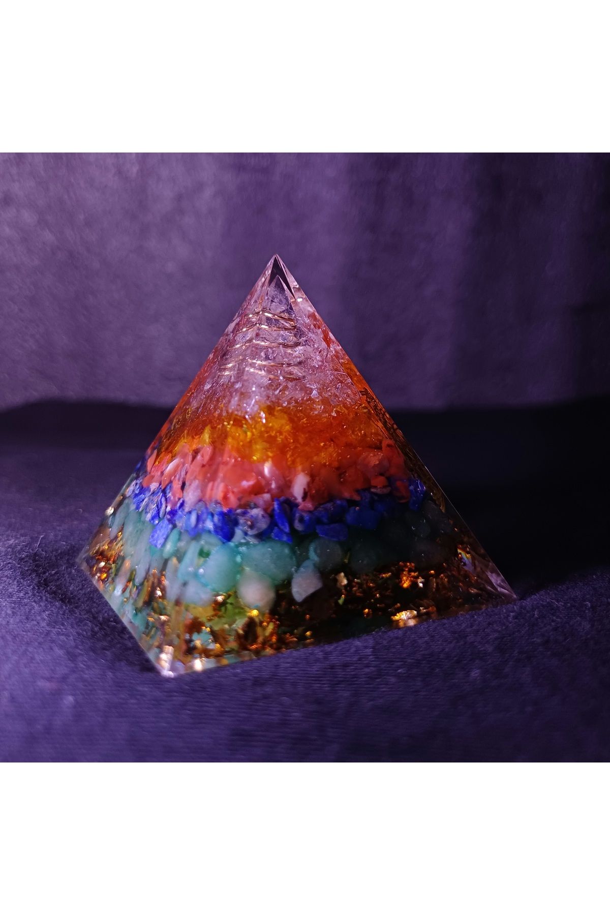 Amethyst Organit Piramit Doğal Taş
