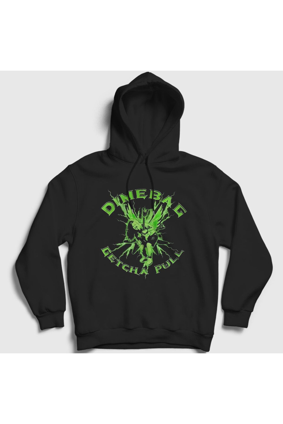 Presmono Unisex Siyah Getcha Dimebag Darrell Pantera Kapüşonlu Sweatshirt 542687tt