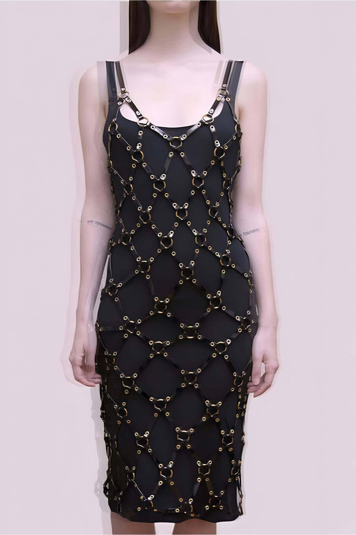 Dilara Boutique Deri Elbise - Brf435