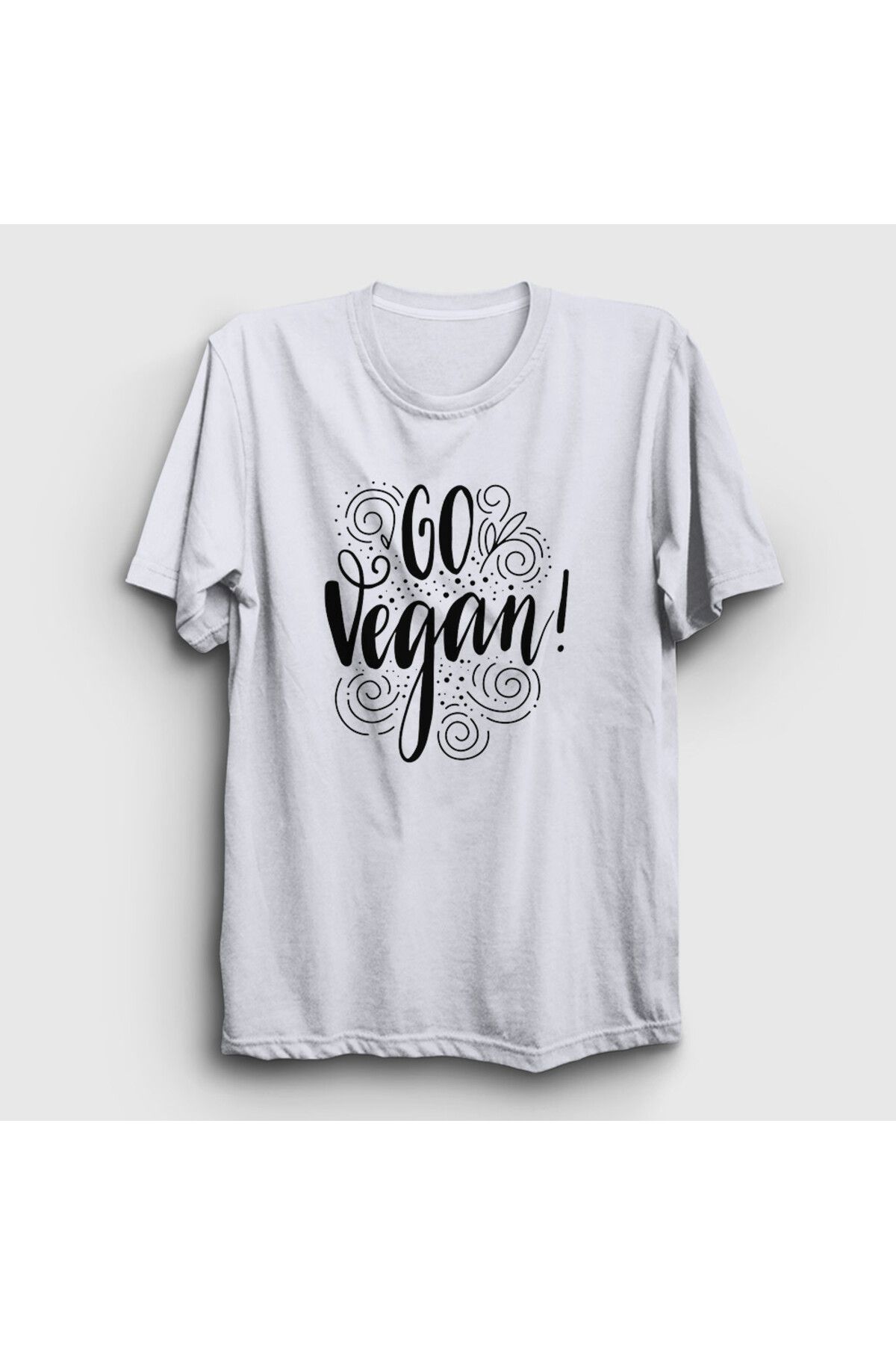Presmono Unisex Beyaz Go Vegan Vegetarian Vejetaryen T-Shirt 542713tt