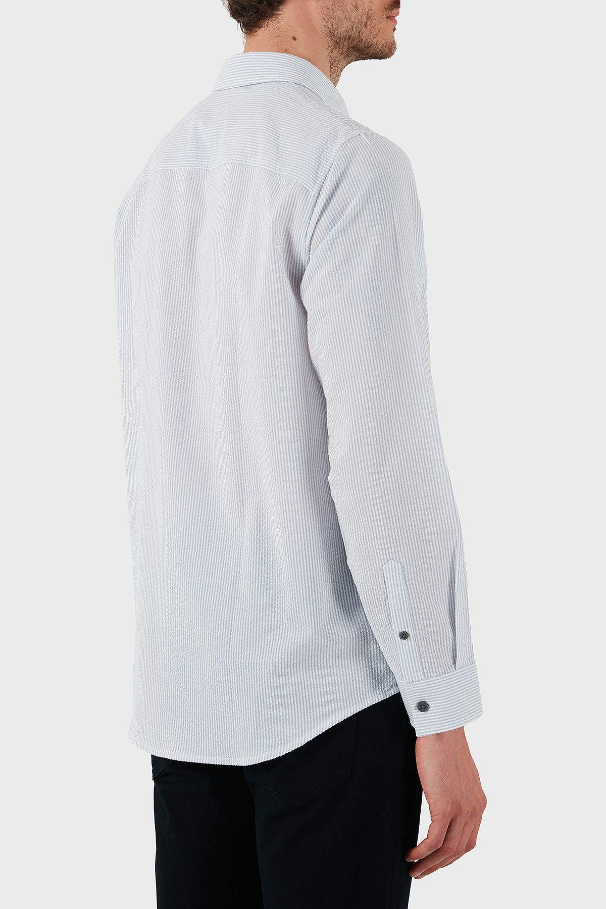 Armani Exchange-Мъжка риза с дълъг ръкав, 100% памук, стандартна кройка, XM000429 AF13141 MB004 3