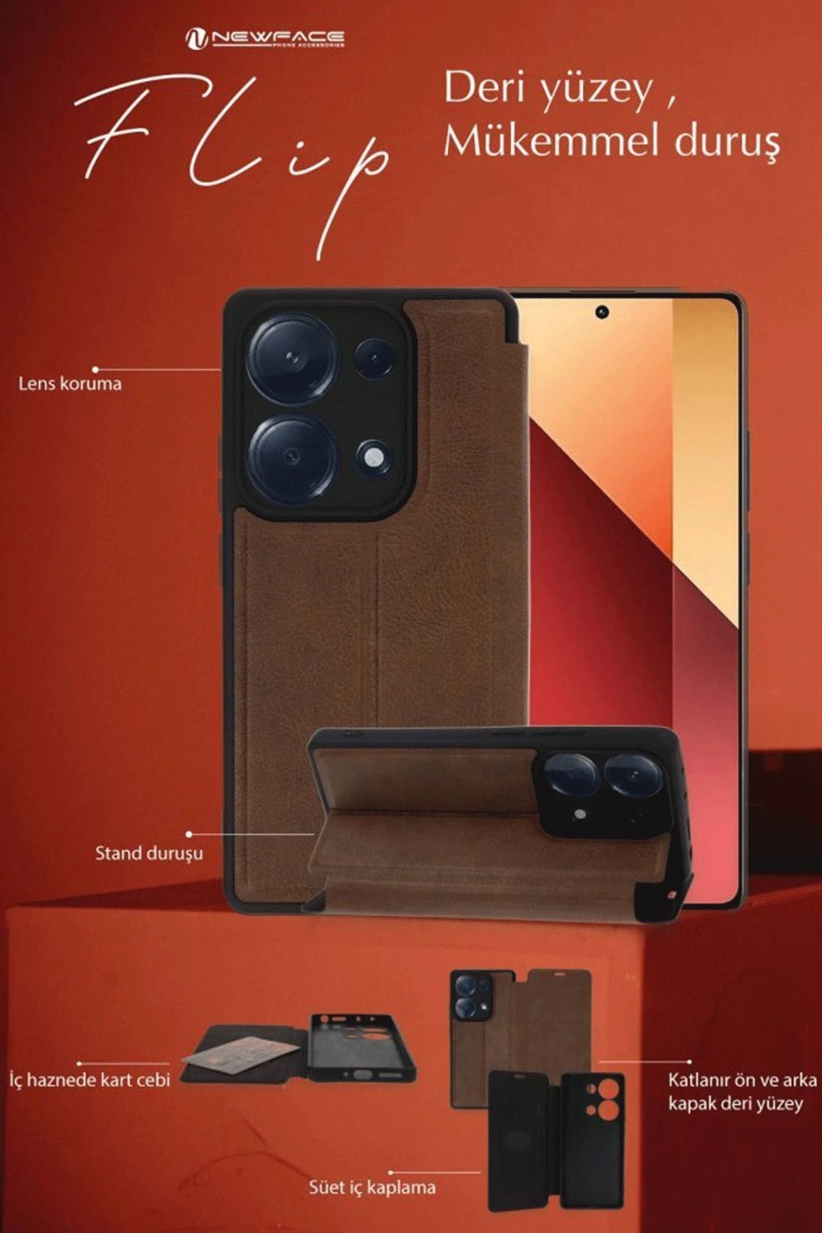 NewFace Samsung Galaxy A26 Kılıf Flip Cover - Siyah MRAYD