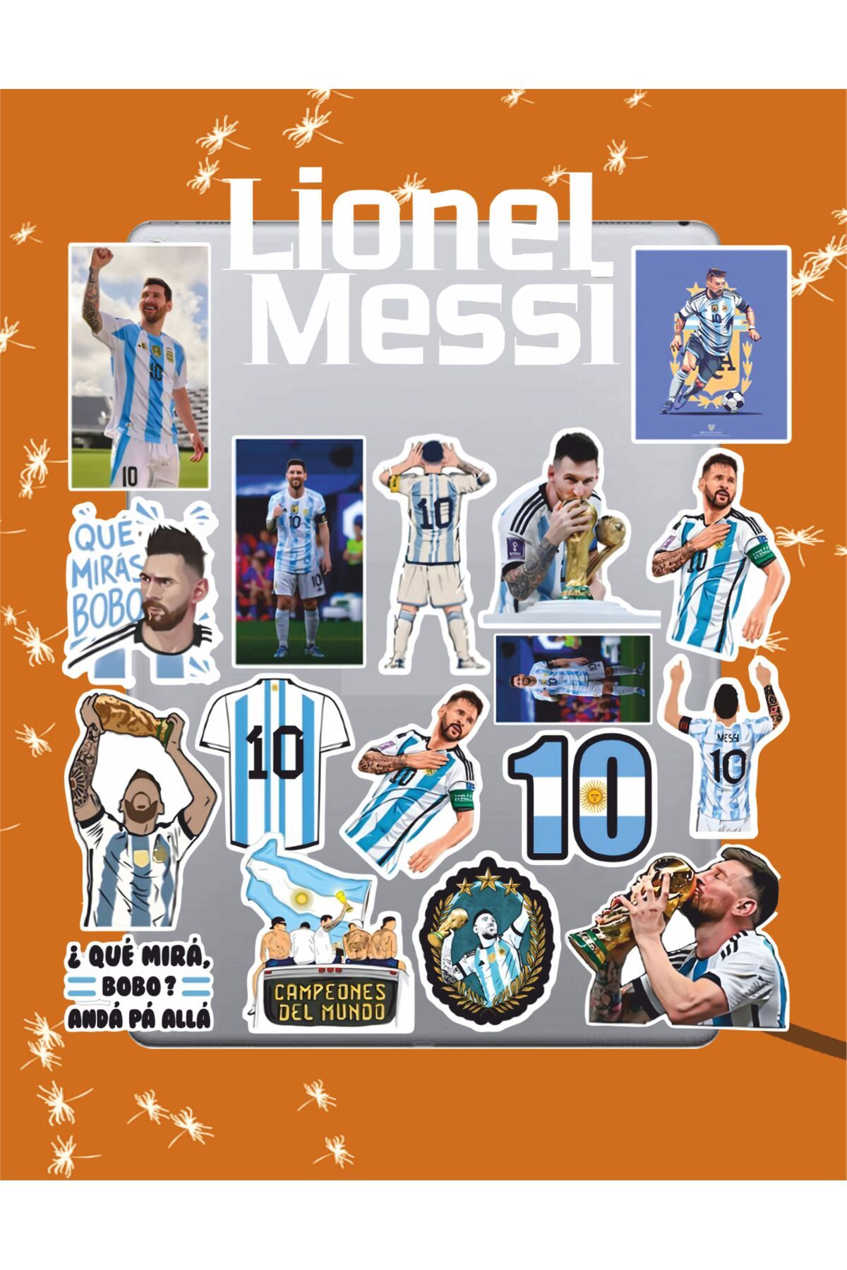 hediyenebak Lionel Messi Sticker Seti | Laptop Ajanda PC Tablet Telefon Defter Etiket Bullet Journal