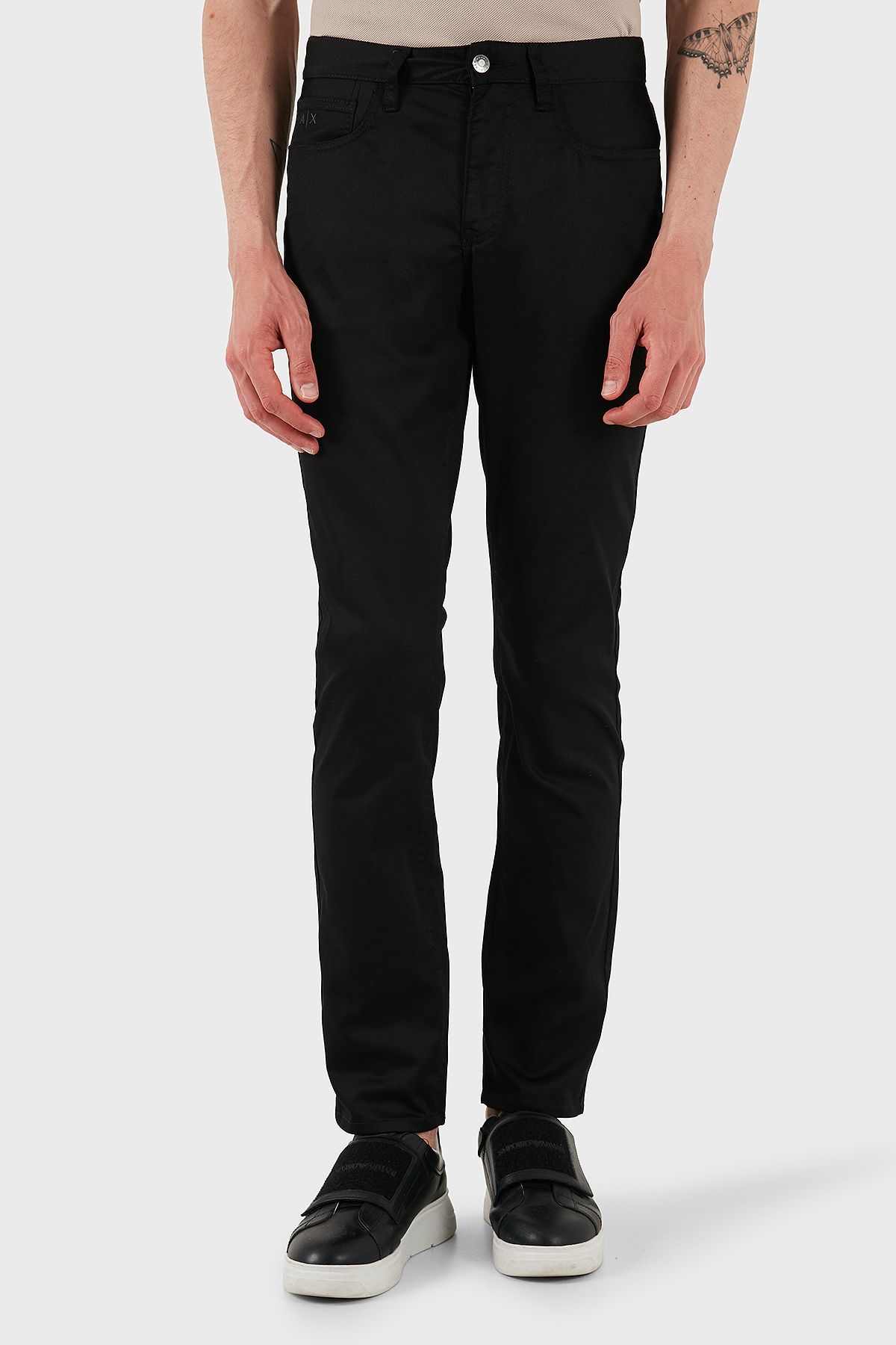 Armani Exchange Streç Pamuklu Slim Fit Normal Bel Düz Paça Pantolon Erkek PANTOLON XM000070 AF13236