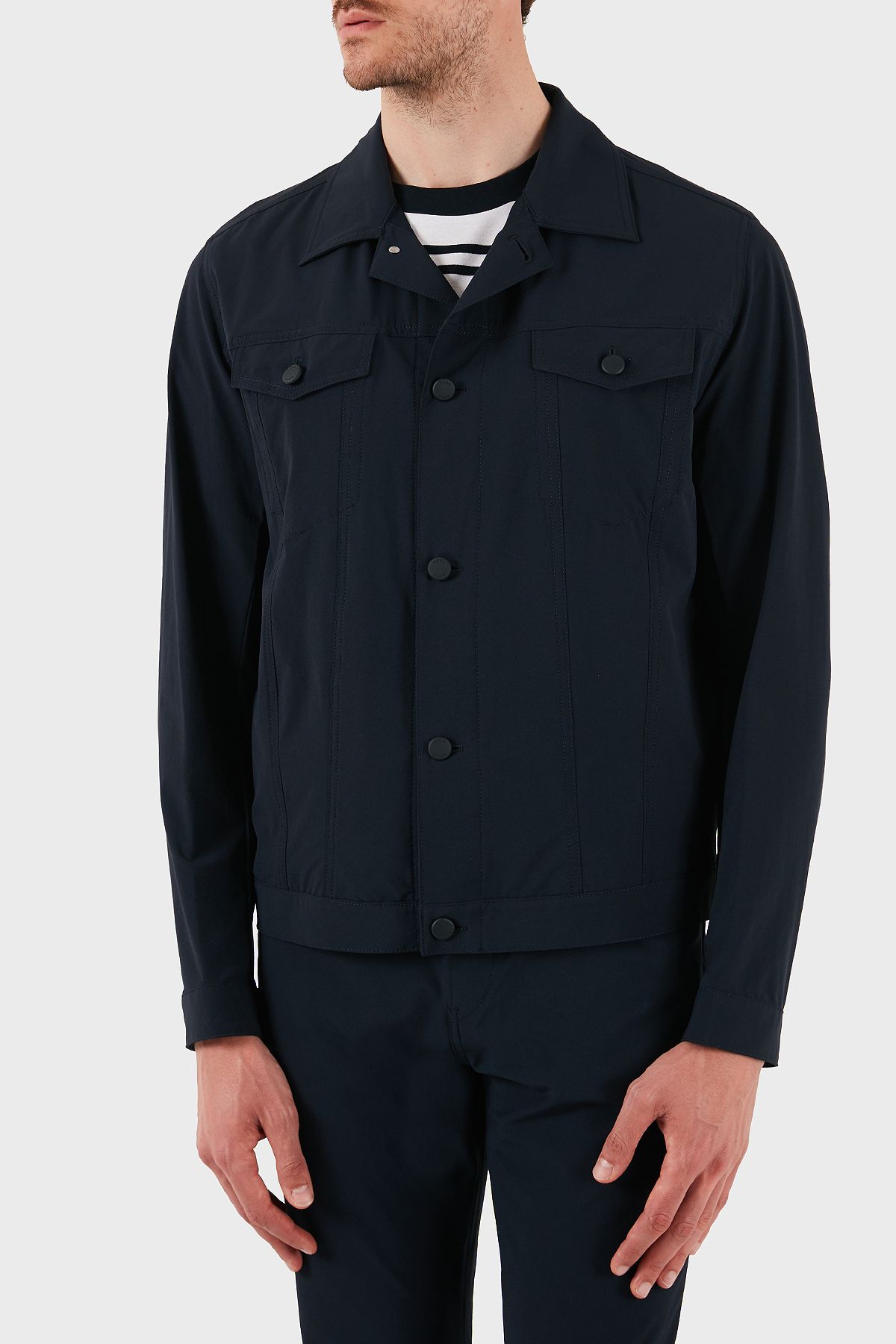 BOSS Relaxed Fit Uzun Kollu Cepli Düğmeli Ceket Erkek CEKET 50538639 404