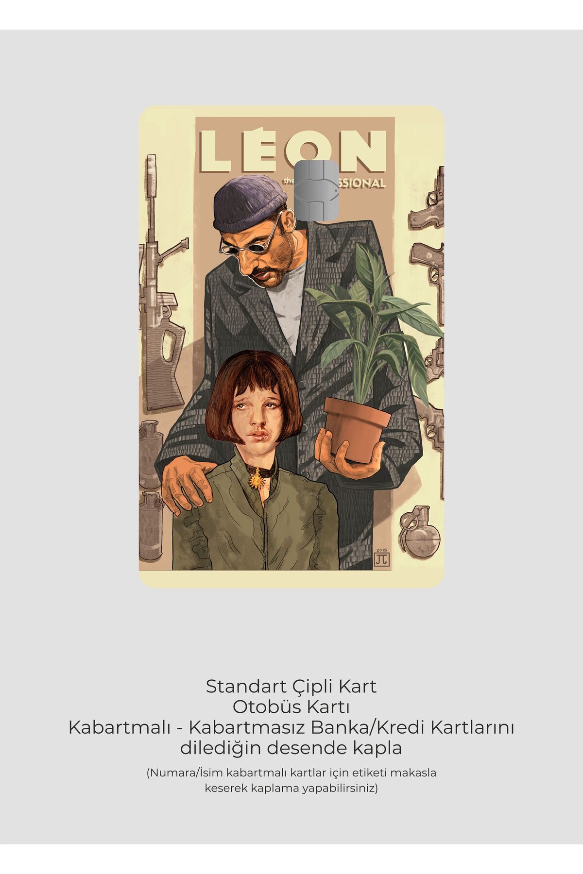 hediyenebak Leon Tasarımlı | Kart Kaplama Stickeri | Kredi/Banka Kartı Için Uyumlu
