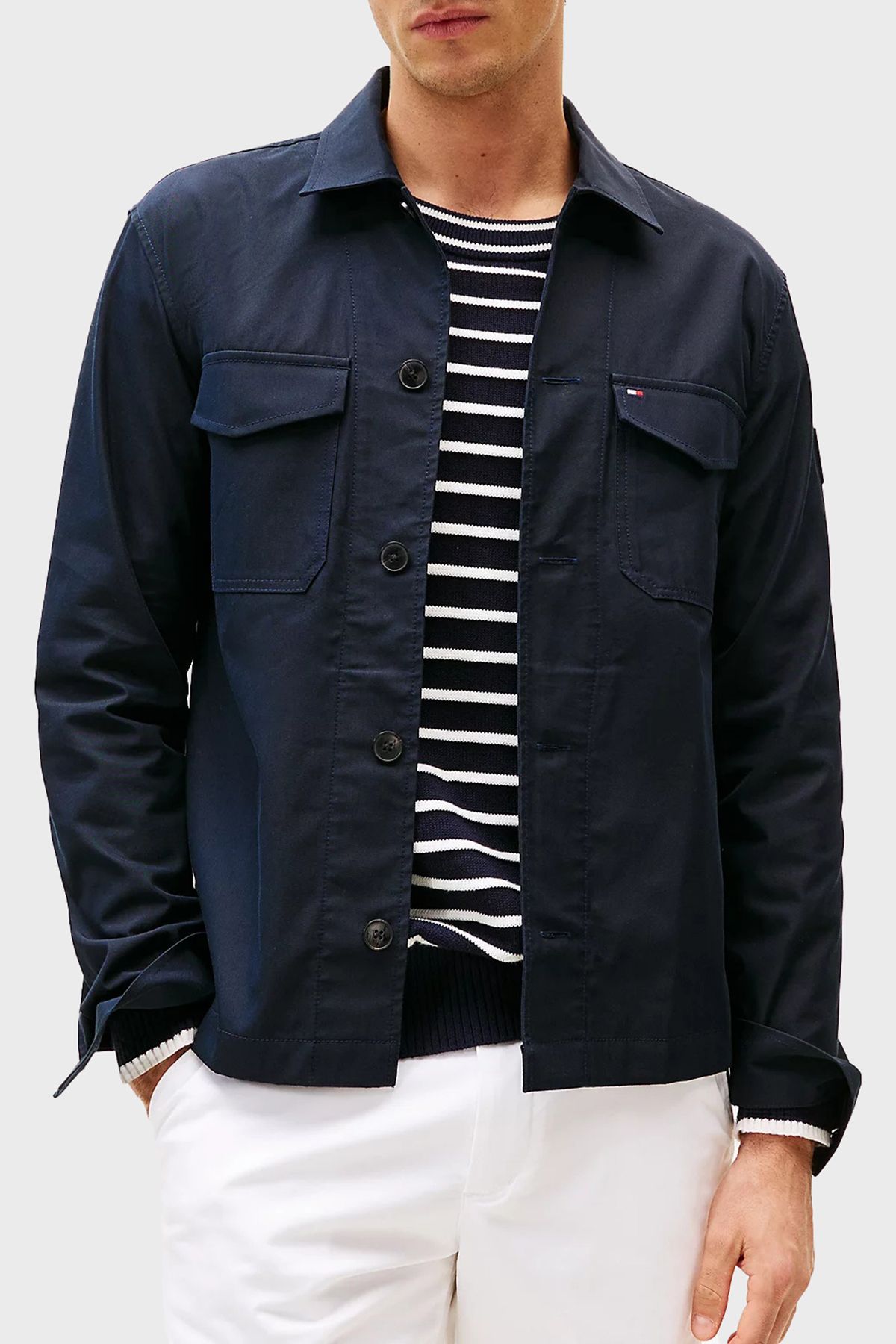 Tommy Hilfiger Pamuk Karışımlı Regular Fit Göğüs Cepli Ceket Erkek CEKET MW0MW38712 DW5