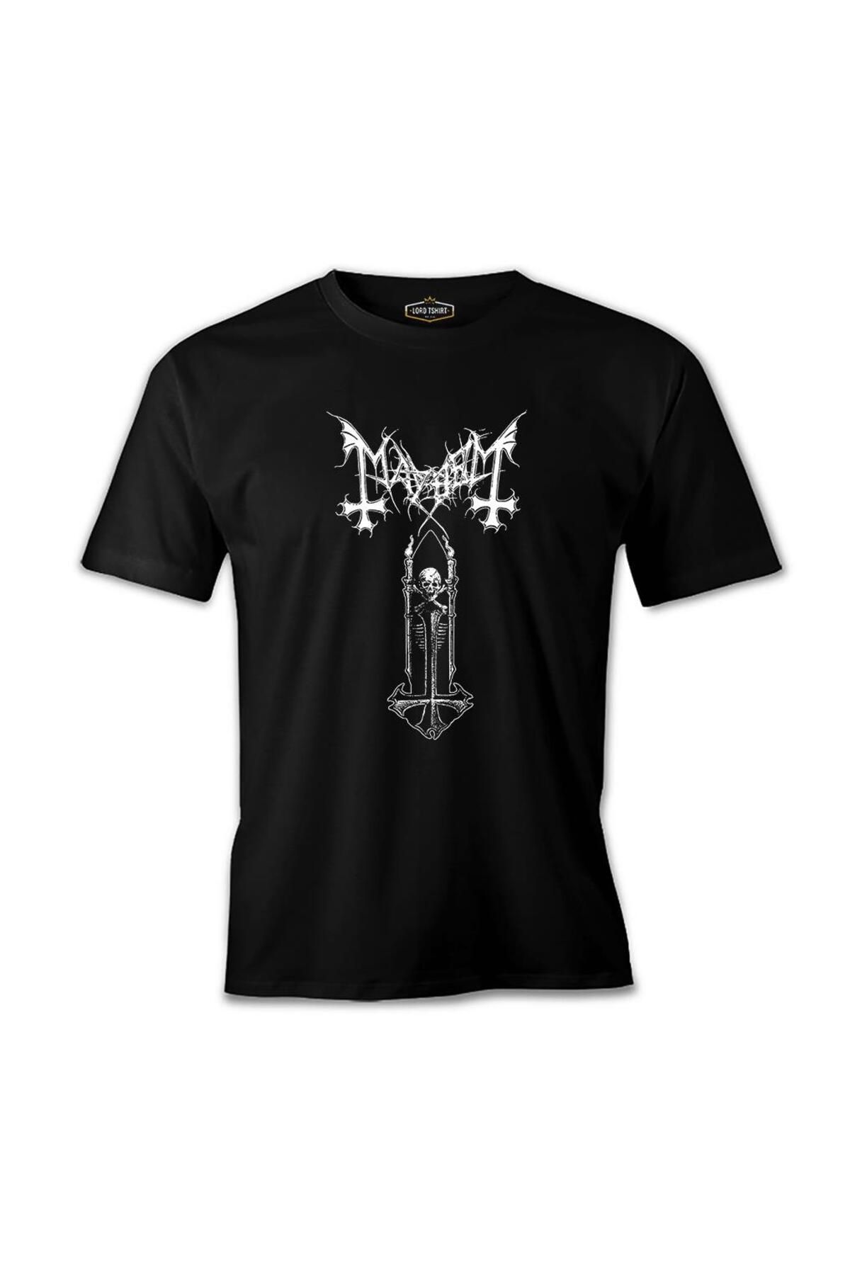 Lord T-Shirt Mayhem Gate Skull Siyah Erkek Tshirt