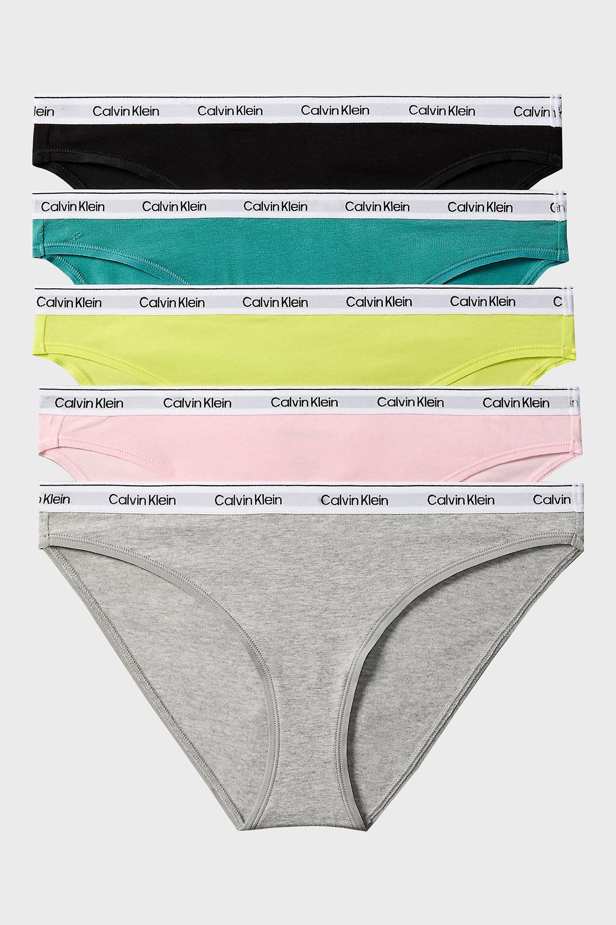 Calvin Klein Streç Pamuklu Düşük Bel Logolu 5 Pack Külot 000QD5208EWAD KÜLOT 000QD5208E WAD