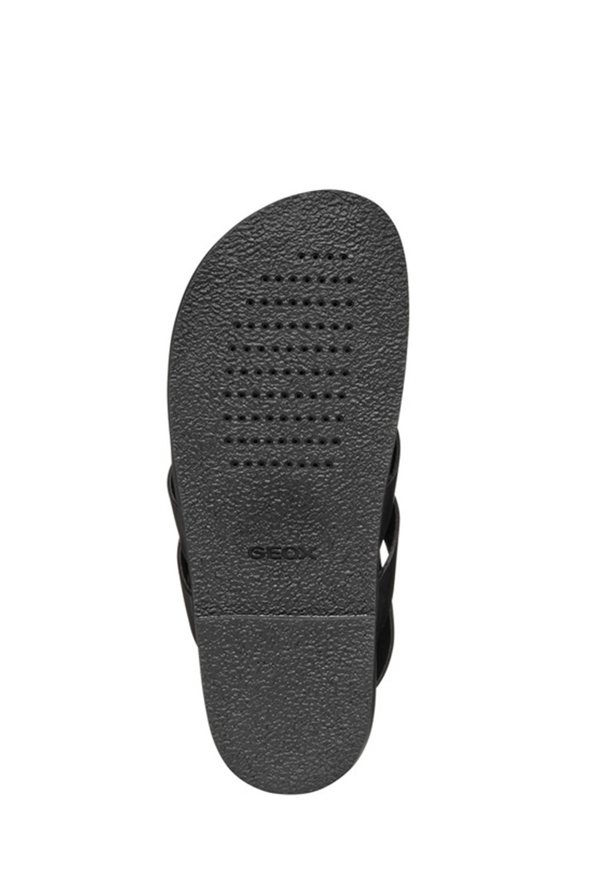 صندل زنانه سیاه D ADELASH A SMO.LEA SANDAL چرمی D55YWA00043C999999 Geox
