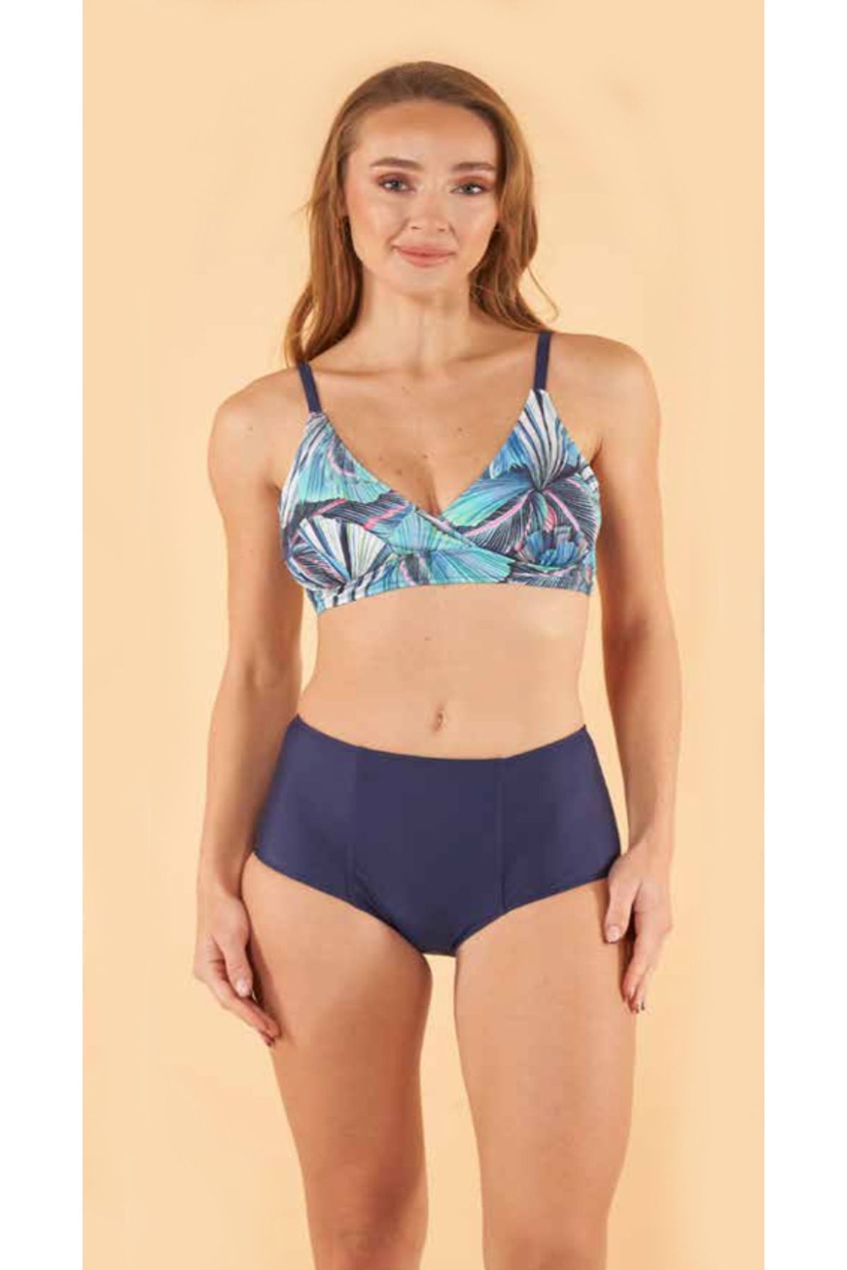 Fily İç Giyim ESTİVA Çift Renk Bato Slip Bikini Takım