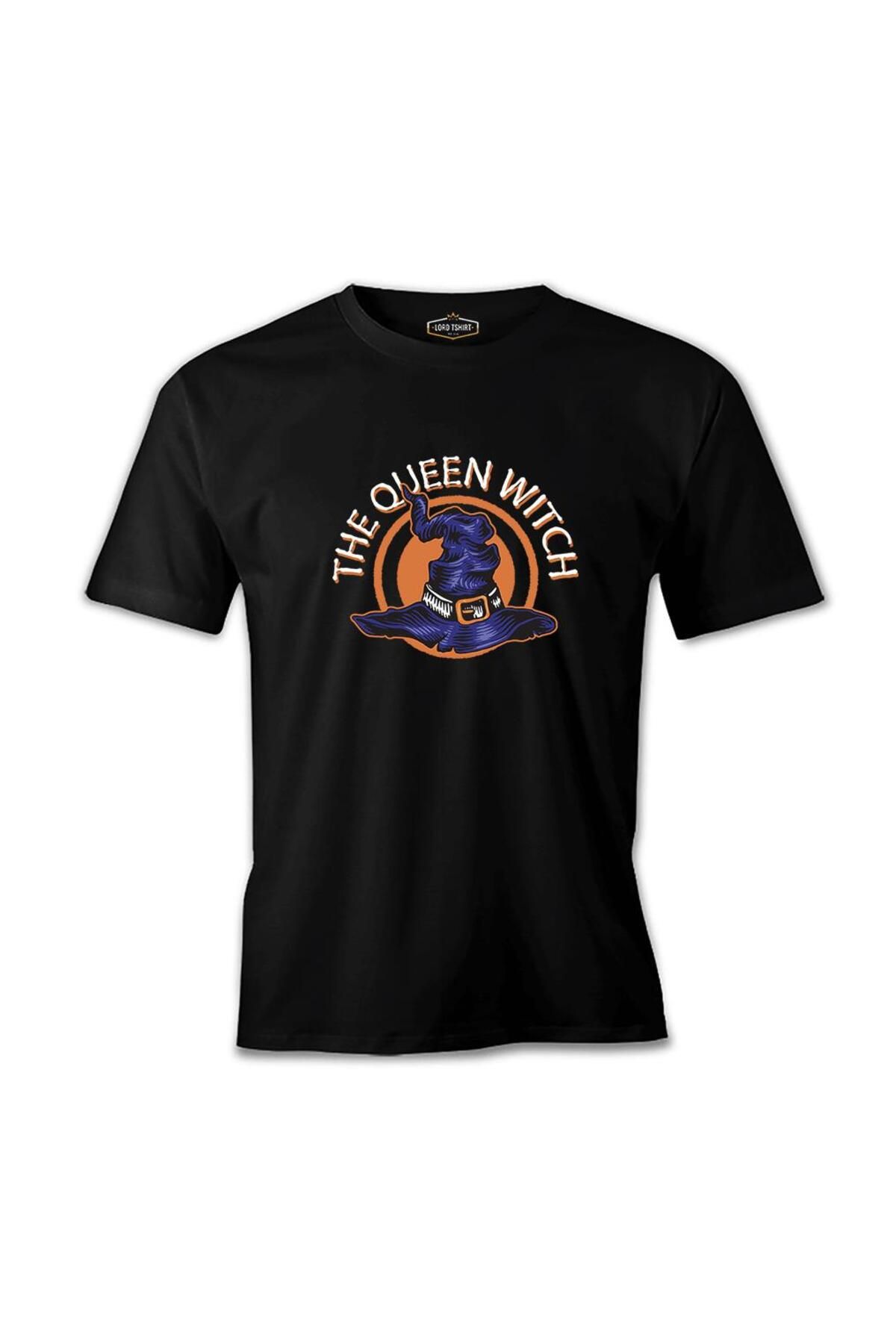 Lord T-Shirt Cadılar Bayramı - Kraliçe Cadı Siyah Erkek Tshirt