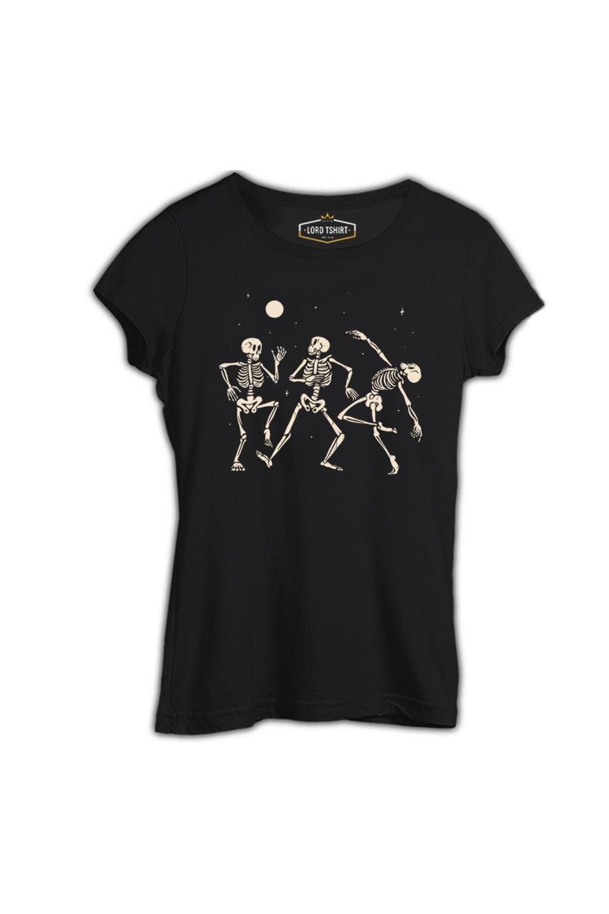 Lord T-Shirt Cadılar Bayramı - Kuru Kafa Ay Dansı Siyah Tshirt