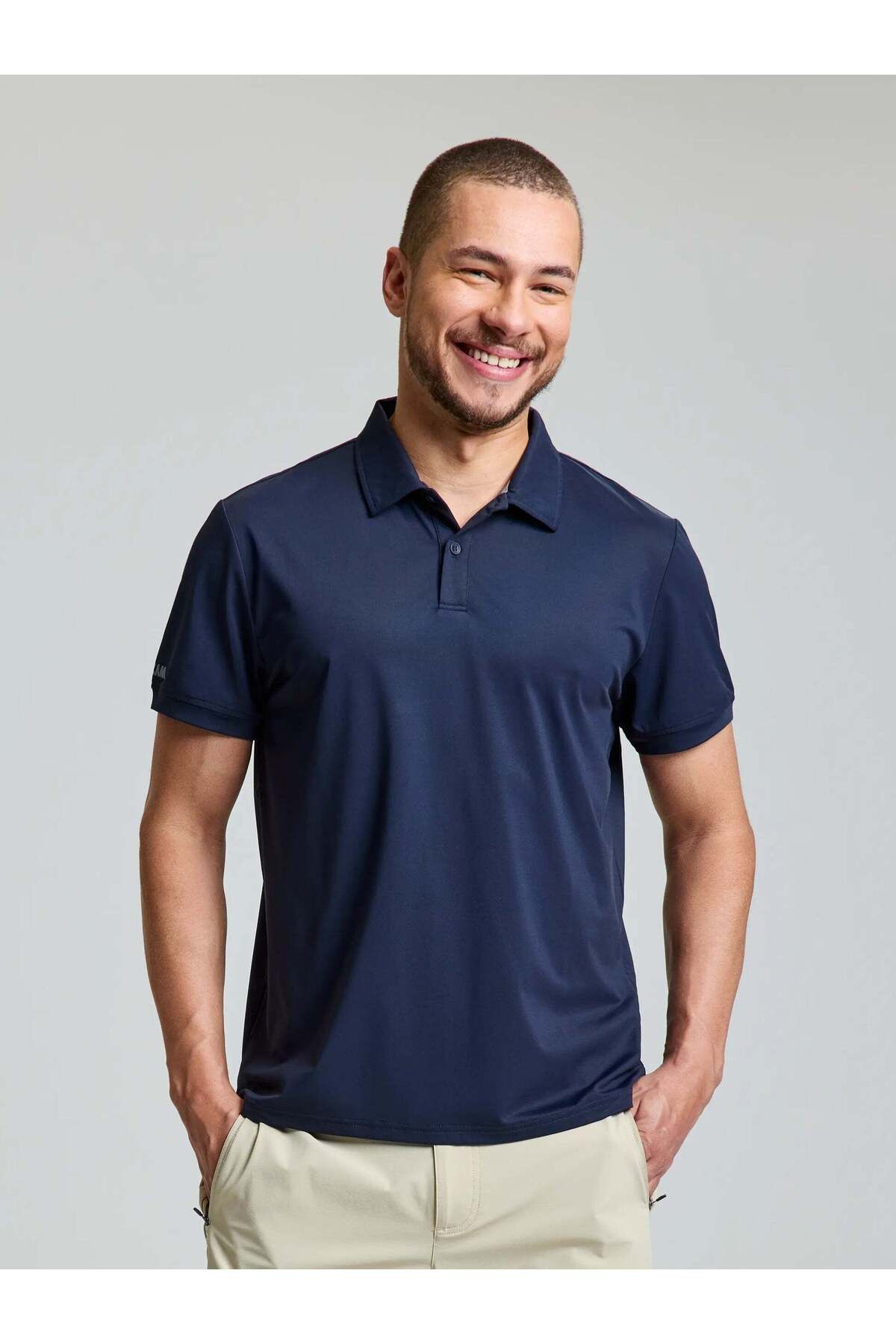 Slam Erkek Lacivert Tech Pique Polo Ss Polo Tshirt A108006s01-w13