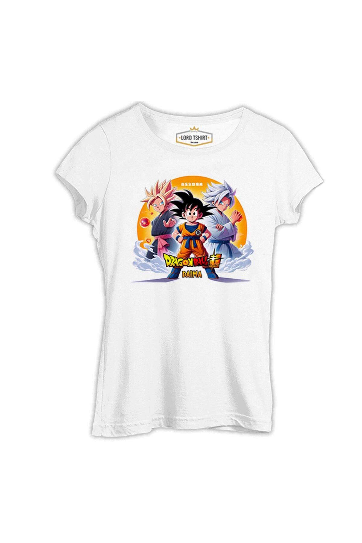 Lord T-Shirt Dragon Ball Daima Ateş Topu Beyaz Tshirt