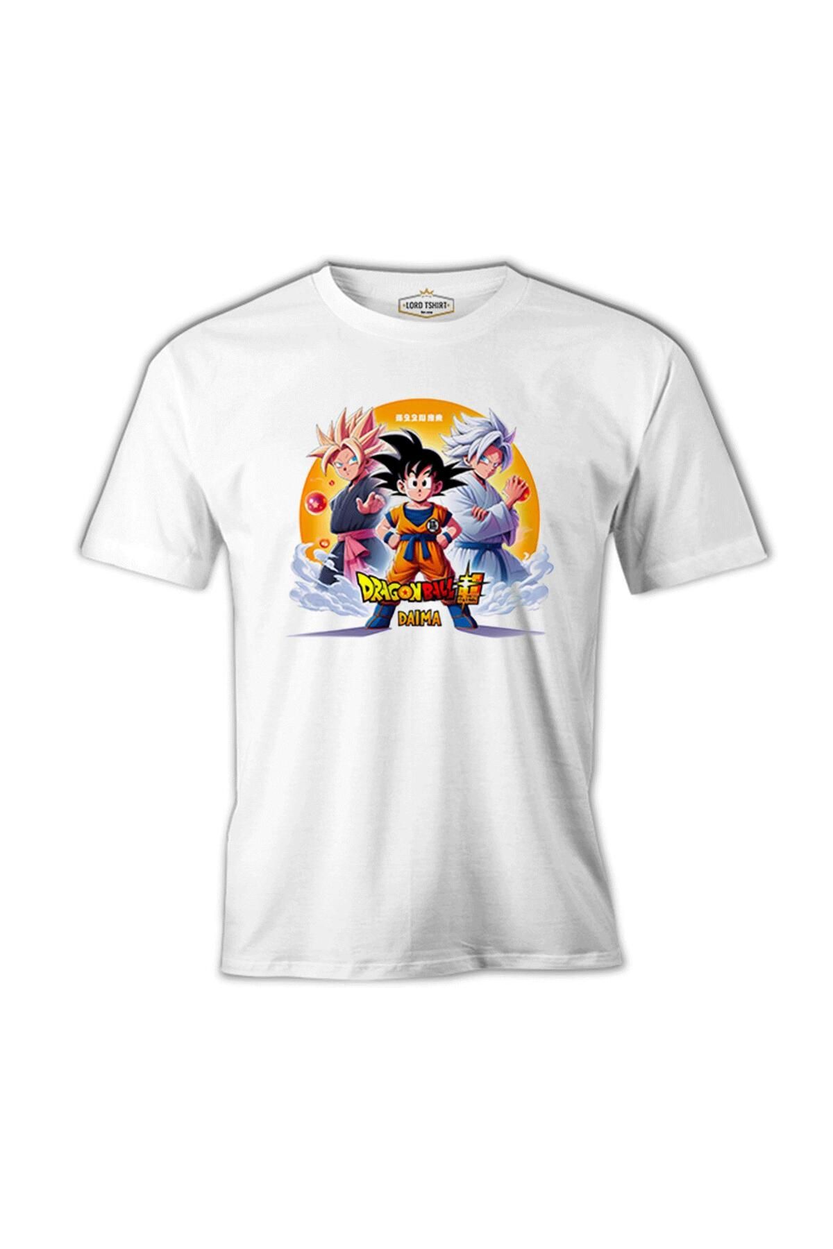 Lord T-Shirt Dragon Ball Daima Ateş Topu Beyaz Erkek Tshirt