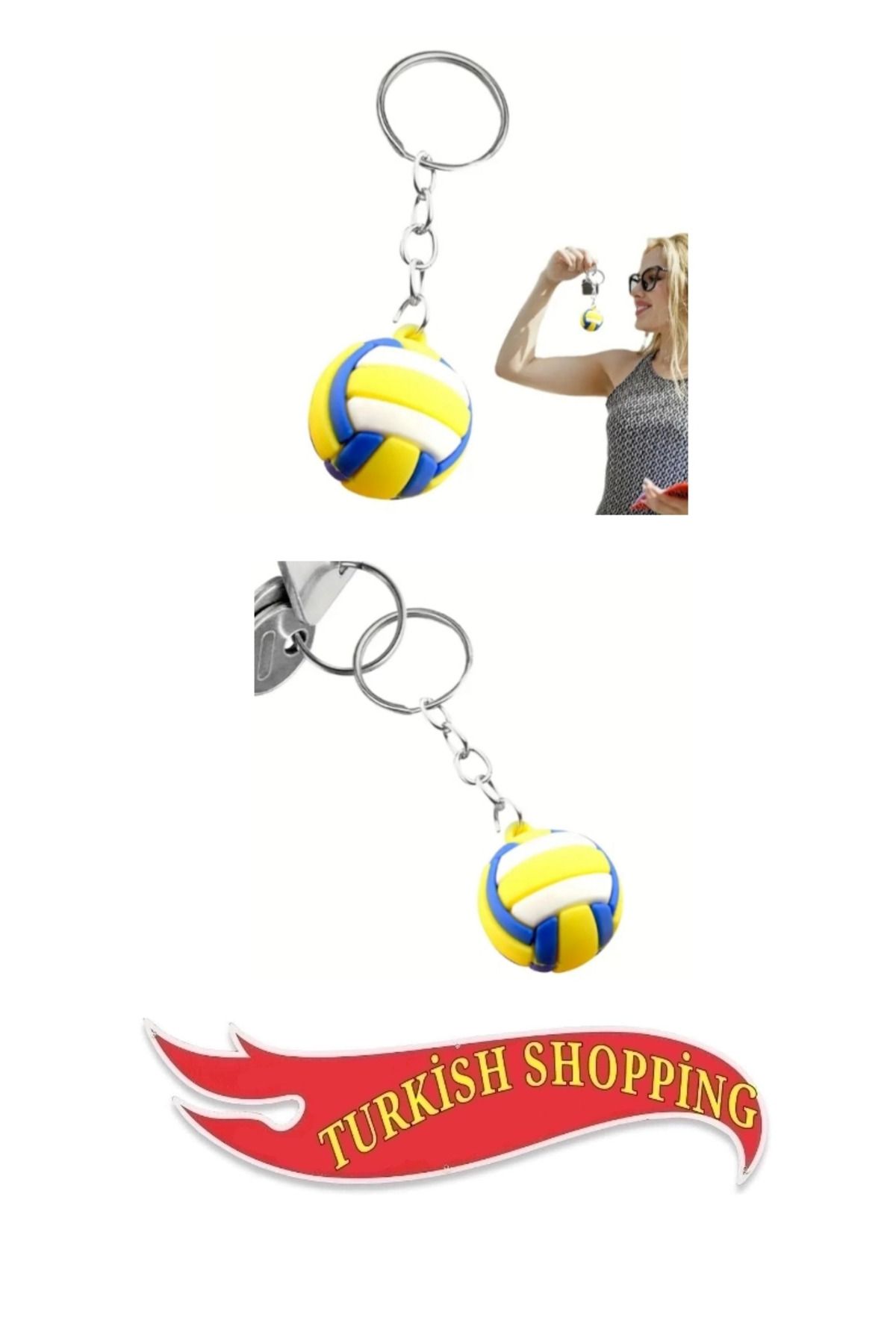 shop Voleybol Topu Esinli Silikon Anahtarlık