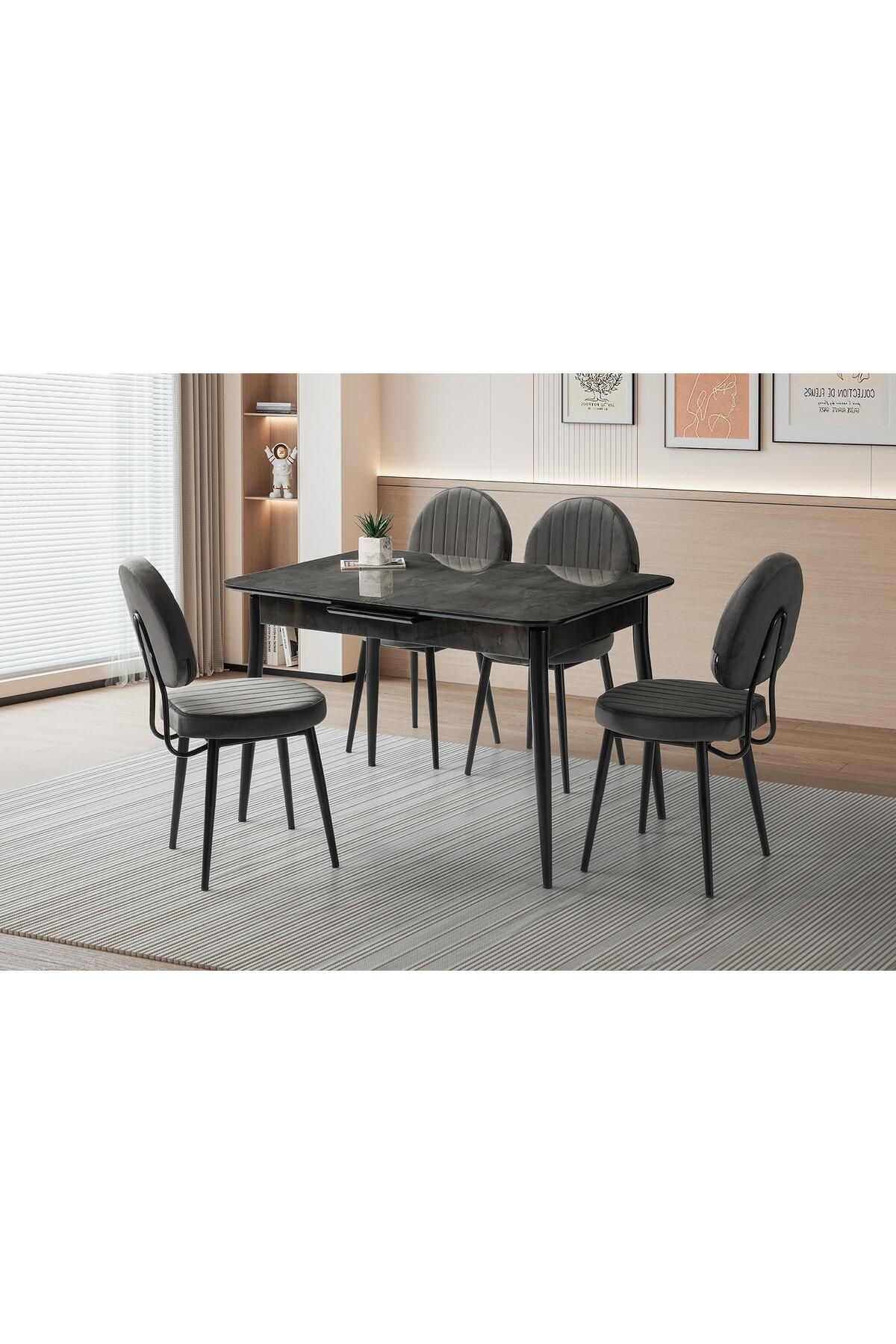 Levent Mobilya Aksesuar SALTA MASA, BEAD SANDALYE, İRONY, 120x80