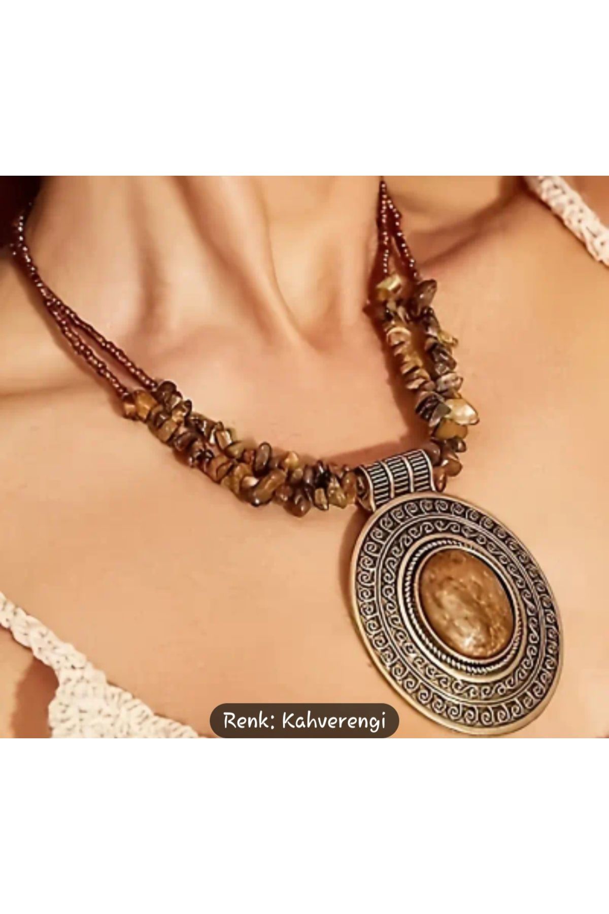 Store Otantik Büyük Taş Kolye