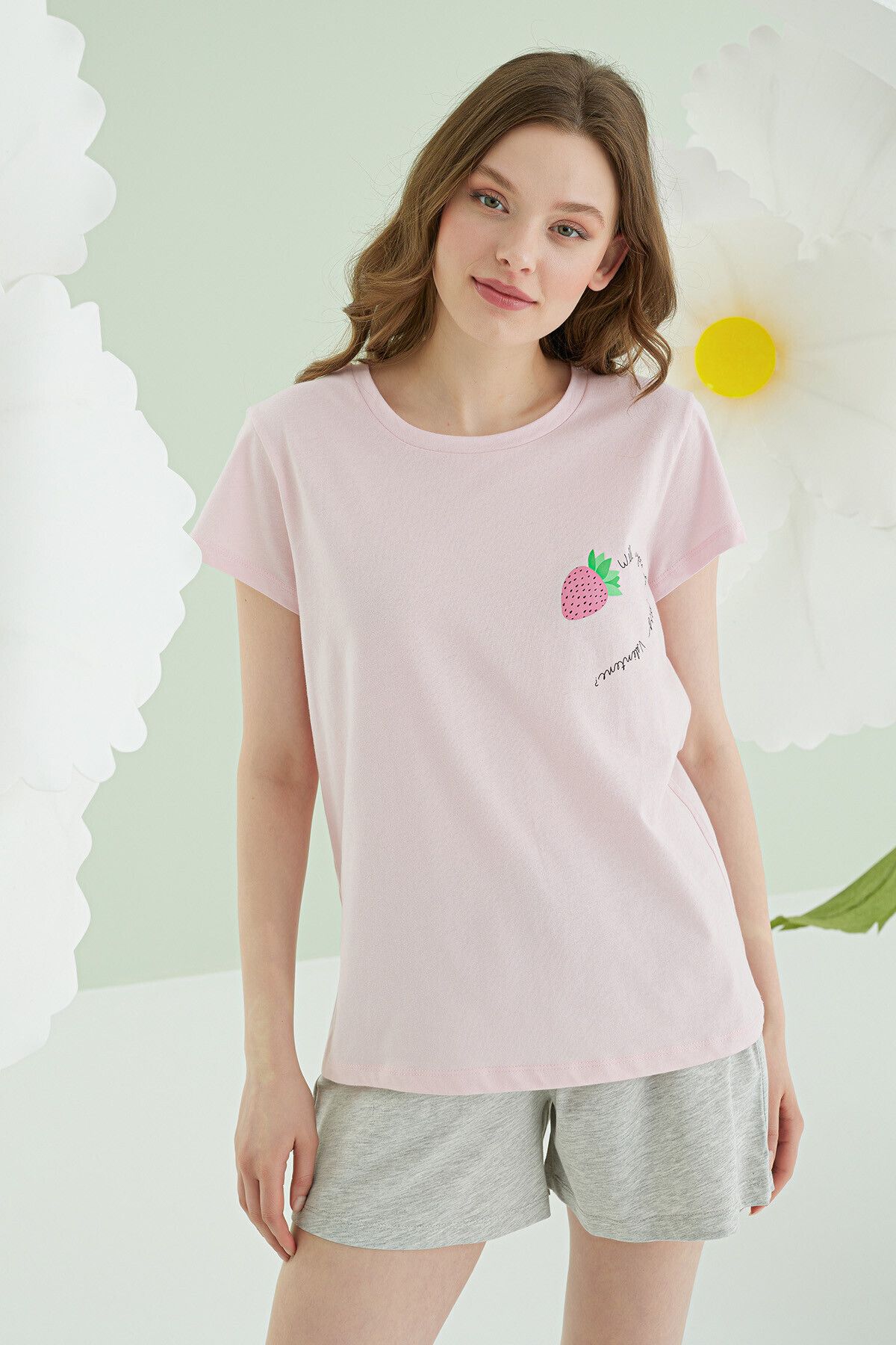 NBB Strawberry Şortlu Pijama Takımı