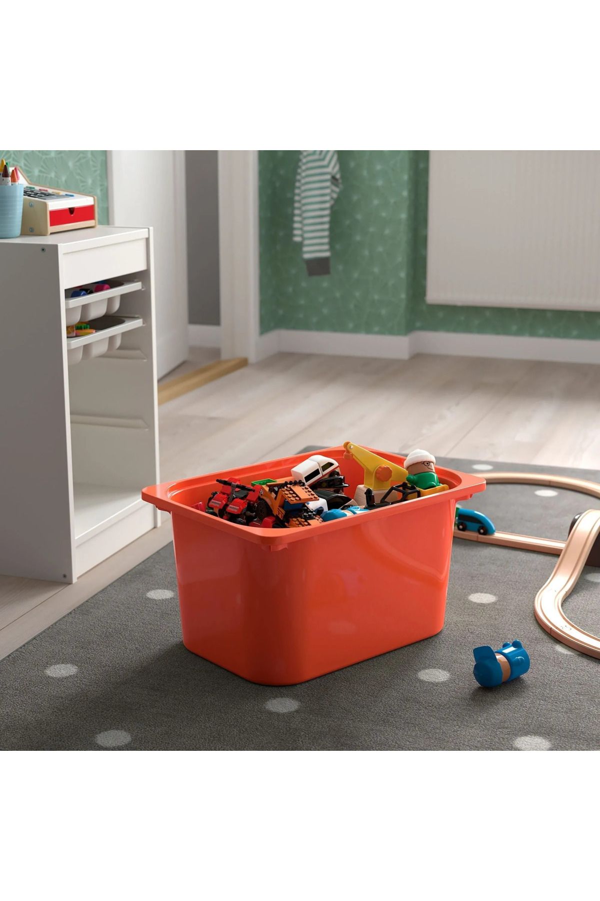 IKEA Oyuncak Saklama Kutusu, Kırmızı, 42x30x23 Cm