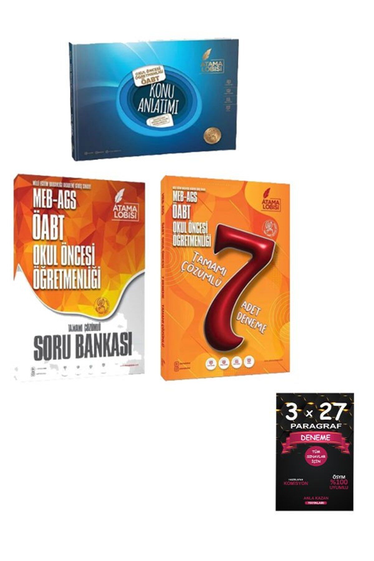 İndeks Akademi Atama Lobisi ÖABT MEB-AGS Okul Öncesi Öğretmenliği Konu + Soru Bankası + 7 Deneme 3 lü Set