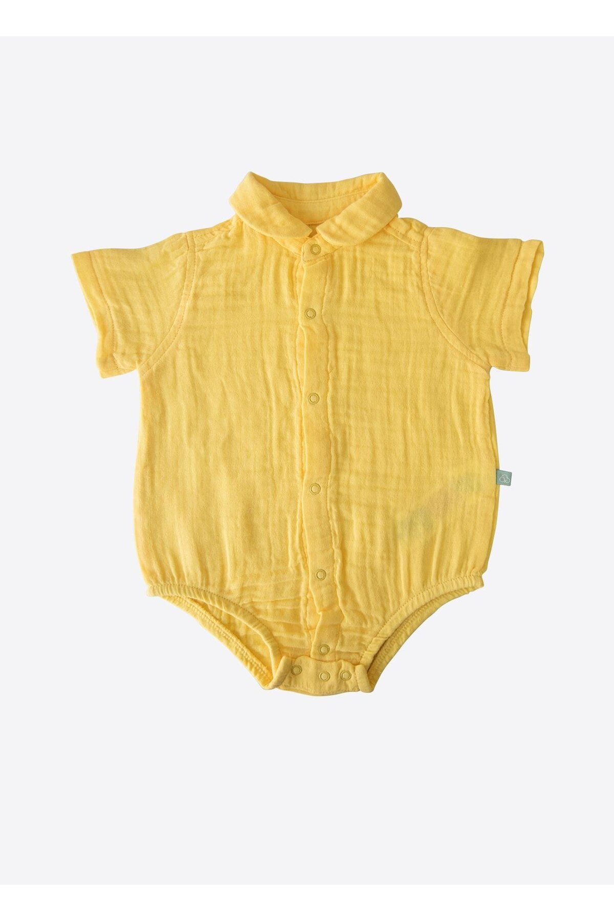kitikate Organik Linda Gömlek Body Sarı