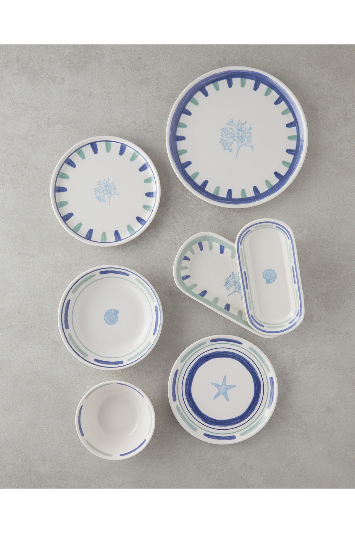 English Home Mariscopia Seramik Pasta Tabağı 20 cm Mavi-yeşil - Fiyatı,  Yorumları