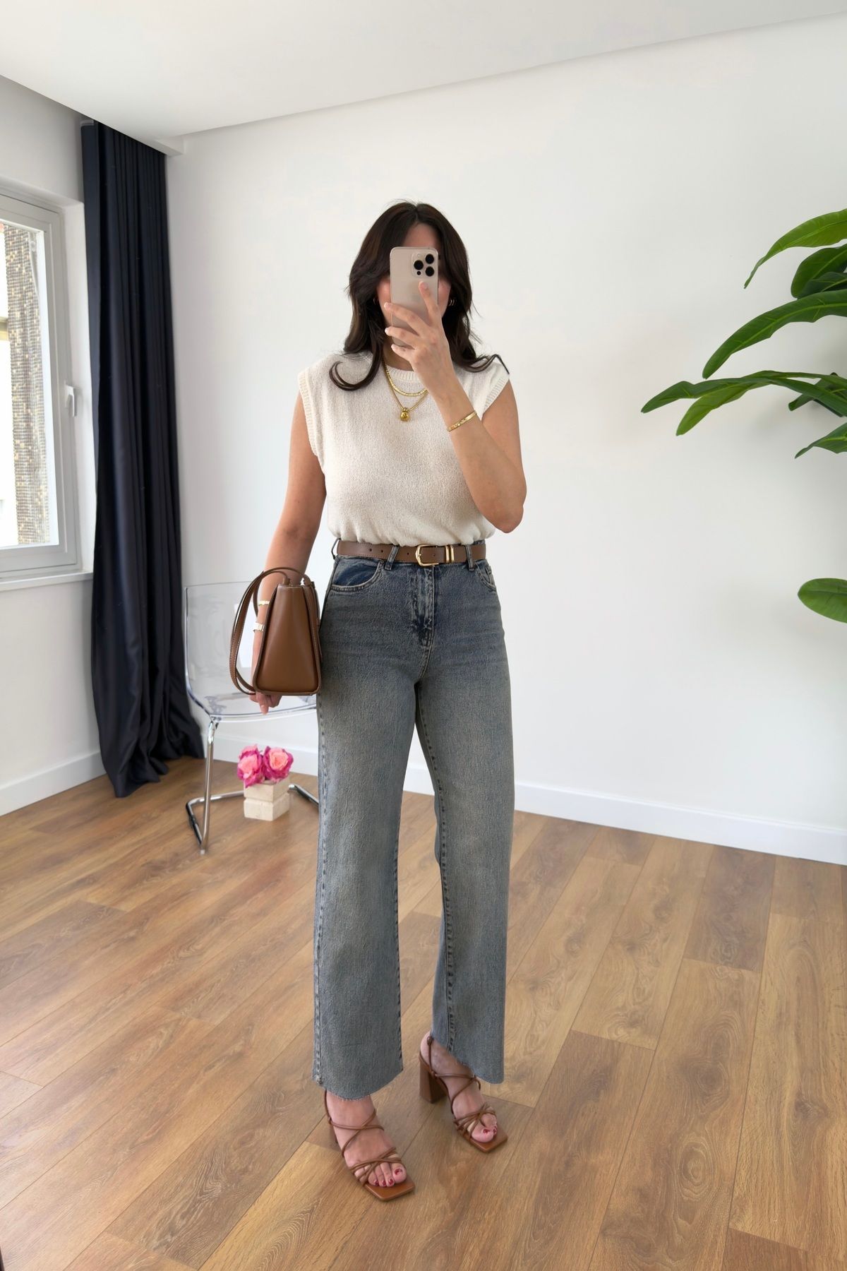 BİRCANÇİL Jenka Lacivert Yıkama Kemer Detaylı Slim Fit Jean