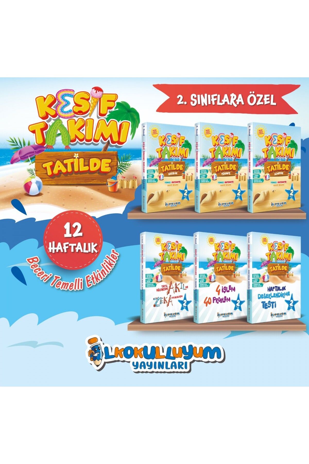 ilkokulluyum Yayınları 2.Sınıf Keşif Takımı Tatilde Eğitim Seti