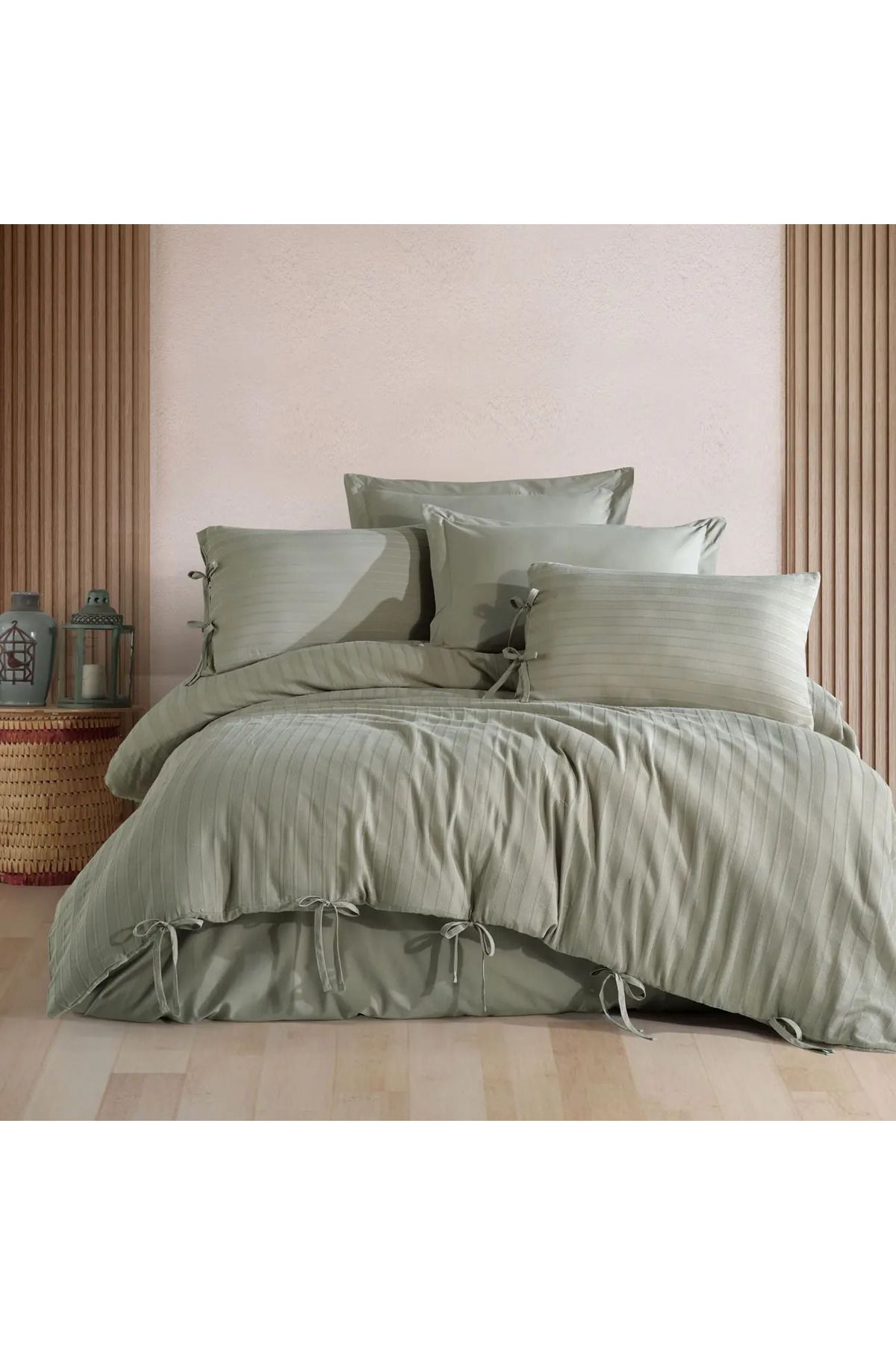 ELLE HOME Valentina Çift Kişilik Nevresim Takımı - Yeşil