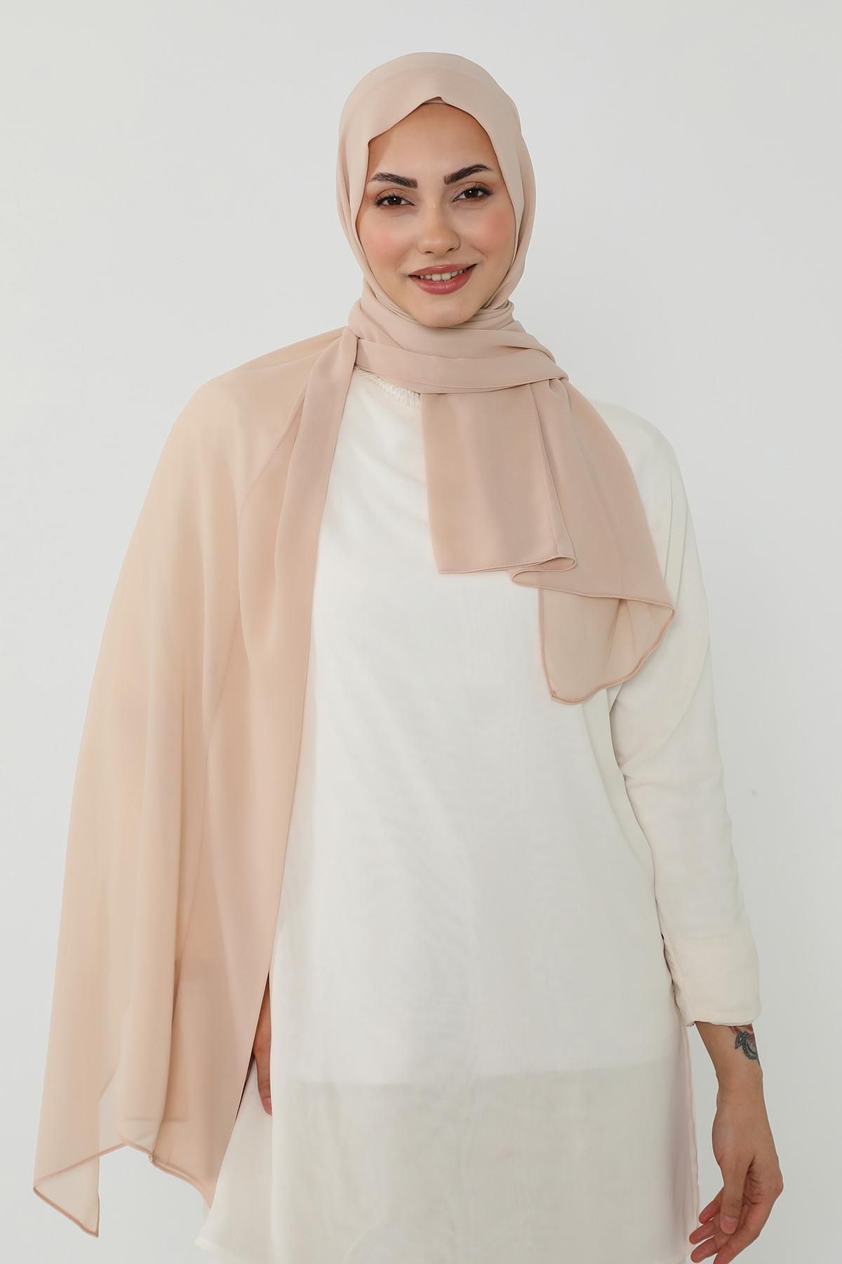 Aisha's Design Penye İç Boneli Pratik Şifon Şal,PS-51