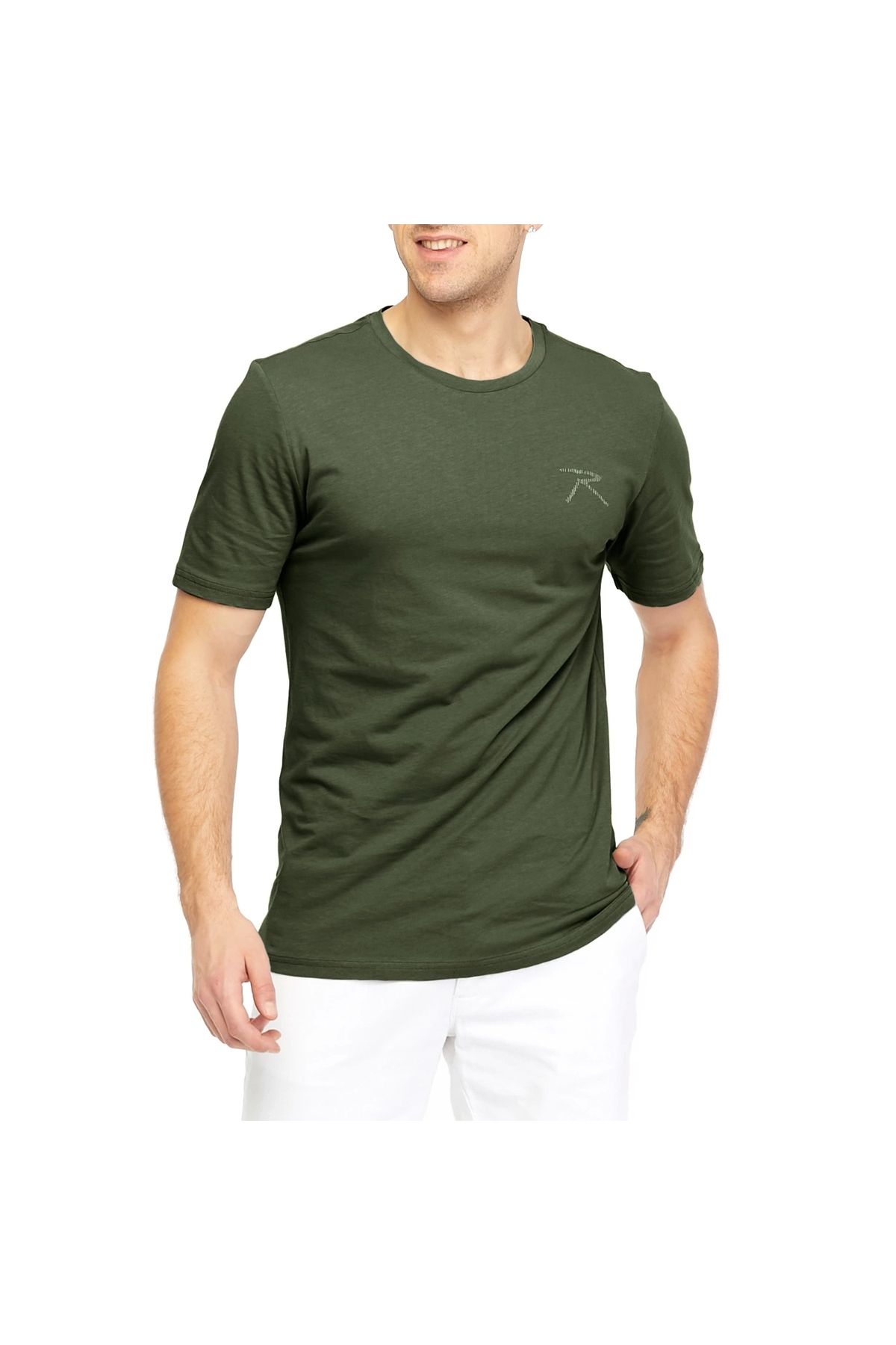 raru %100 Pamuk T-Shirt PATEO HAKİ
