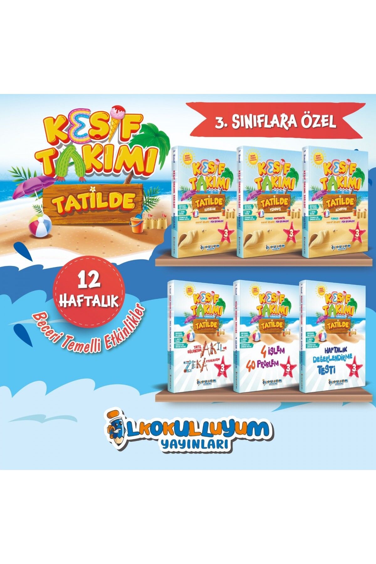 ilkokulluyum Yayınları 3.Sınıf Keşif Takımı Tatilde Eğitim Seti