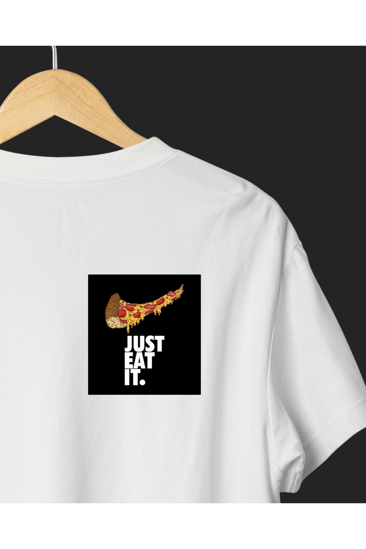 Ebiidesign Just Eat Tasarımlı Baskılı T-Shirt
