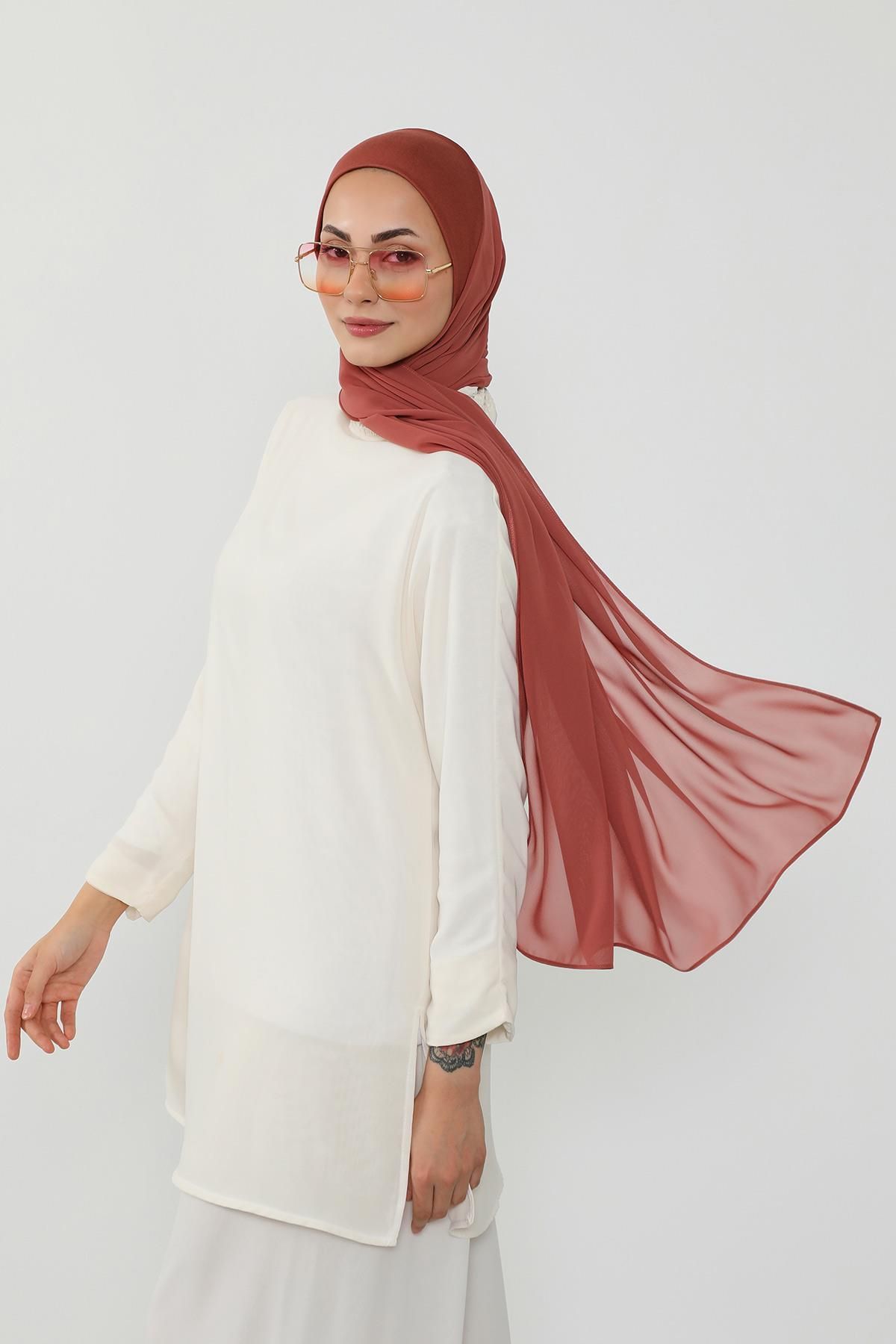 Aisha's Design Penye İç Boneli Pratik Şifon Şal,PS-53