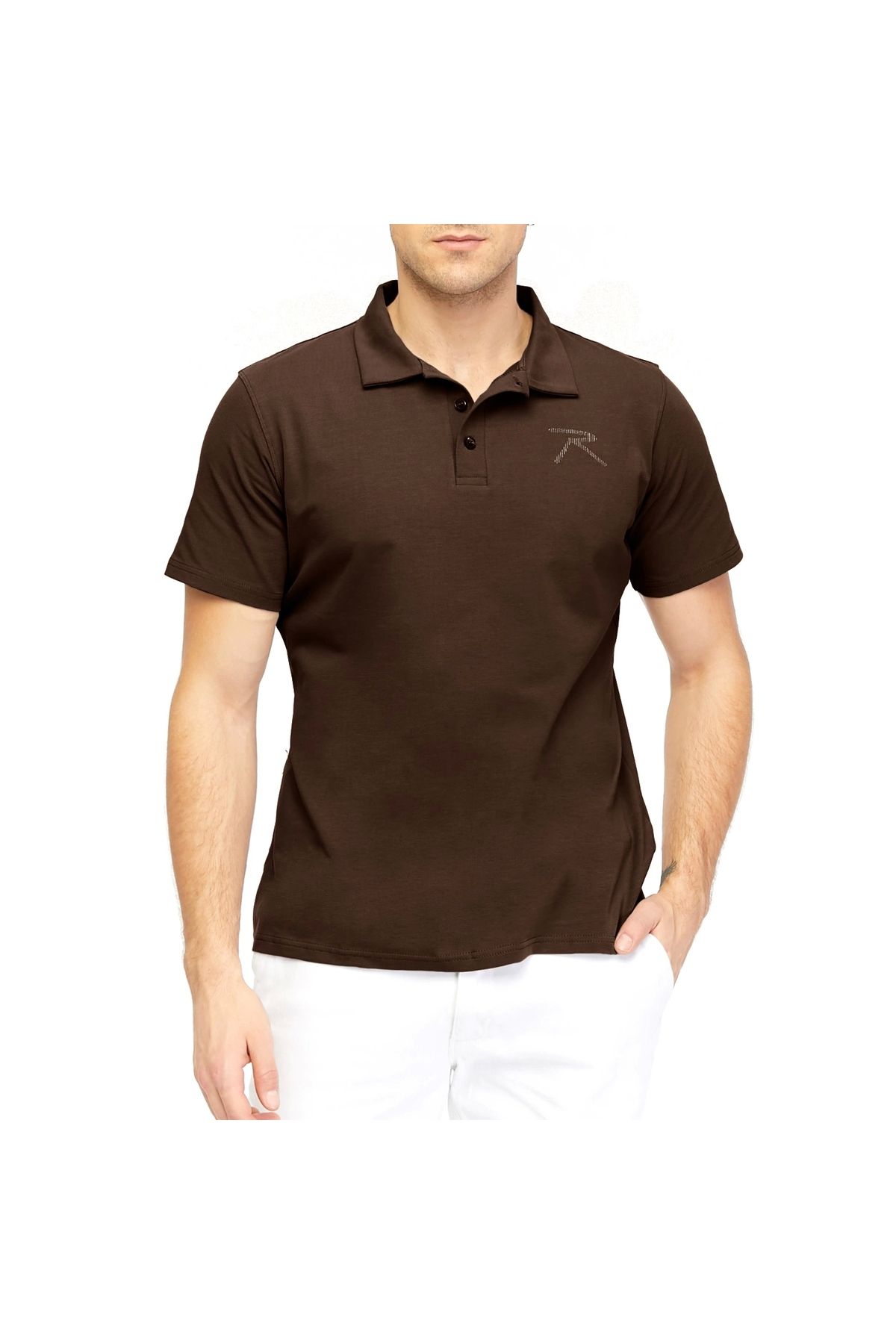 raru Polo T-Shirt OSTENDO KAHVE