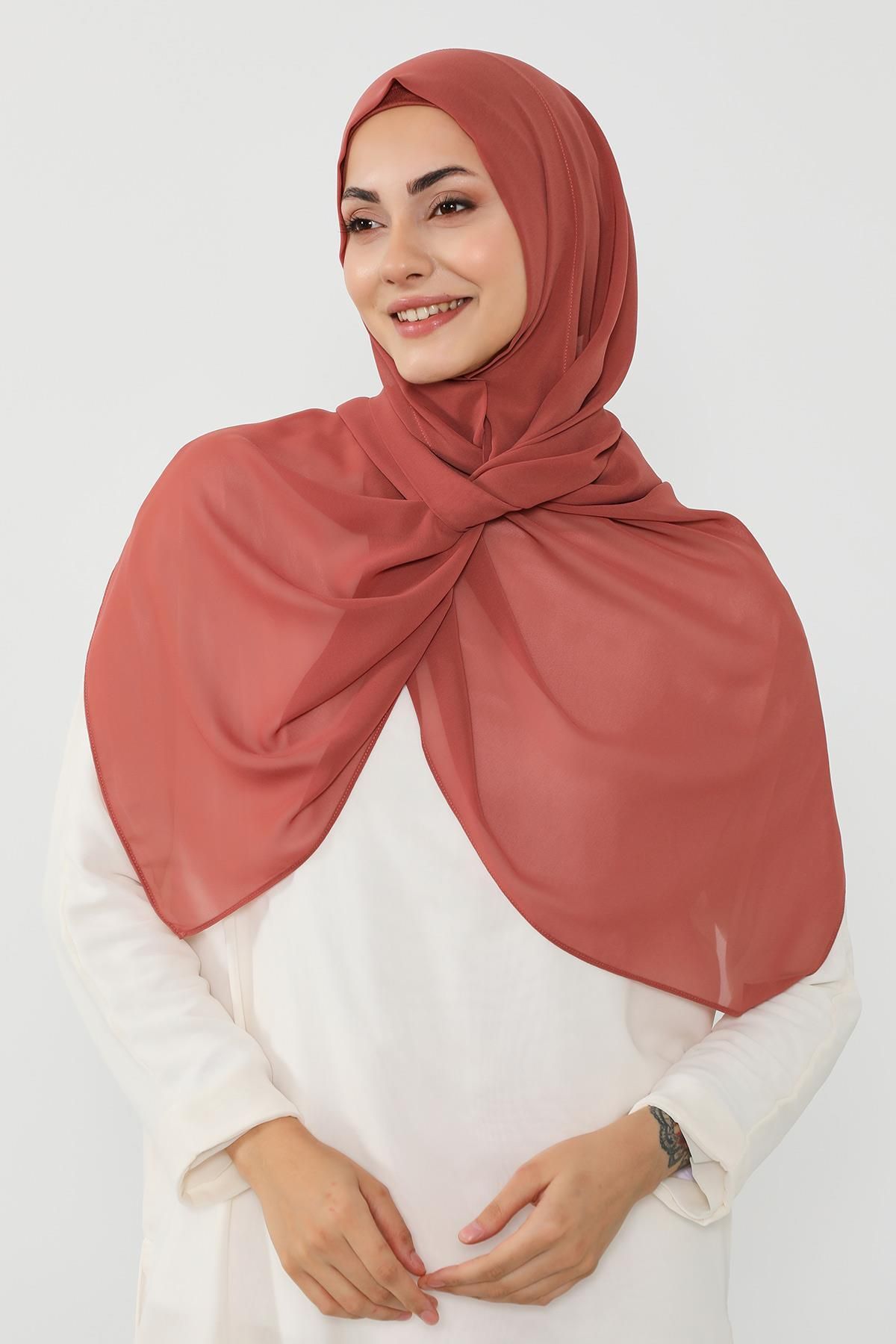 Aisha's Design Penye İç Boneli Pratik Şifon Şal,PS-48