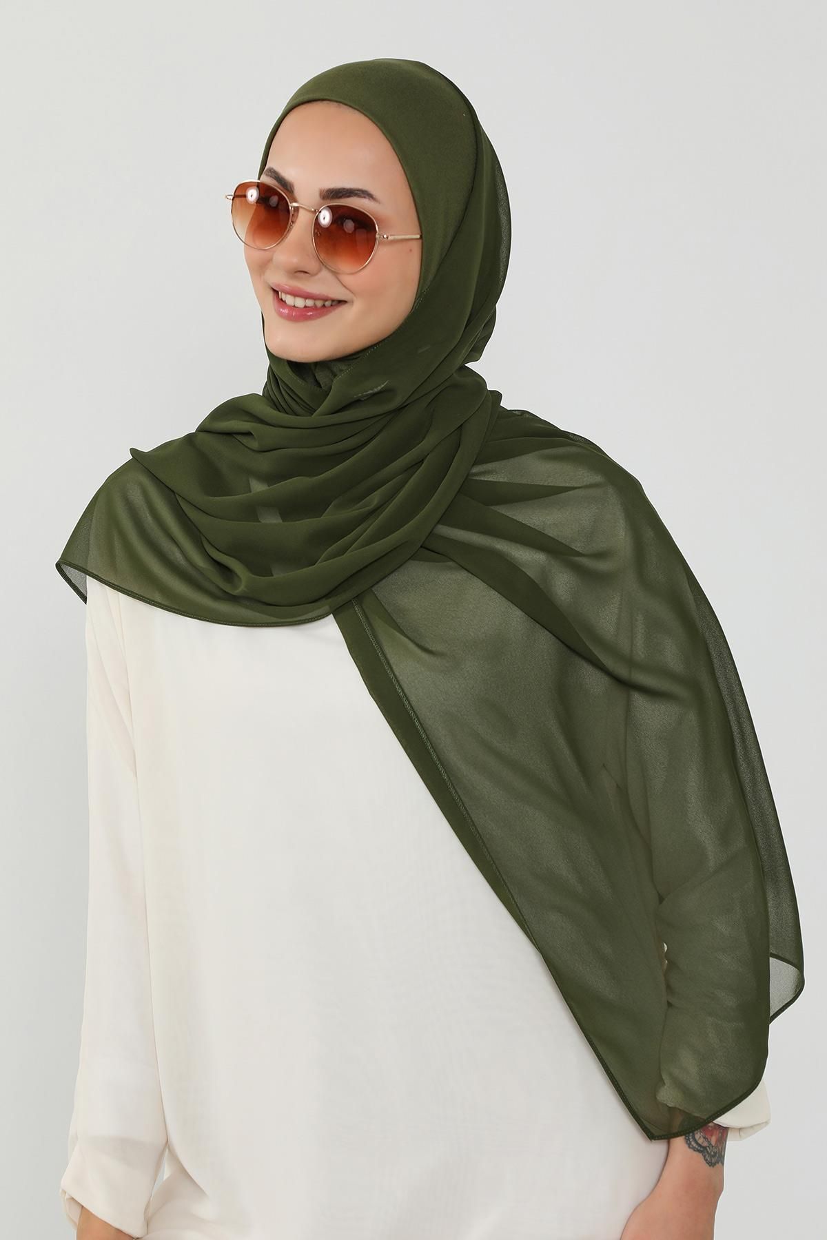 Aisha's Design Penye İç Boneli Pratik Şifon Şal,PS-53