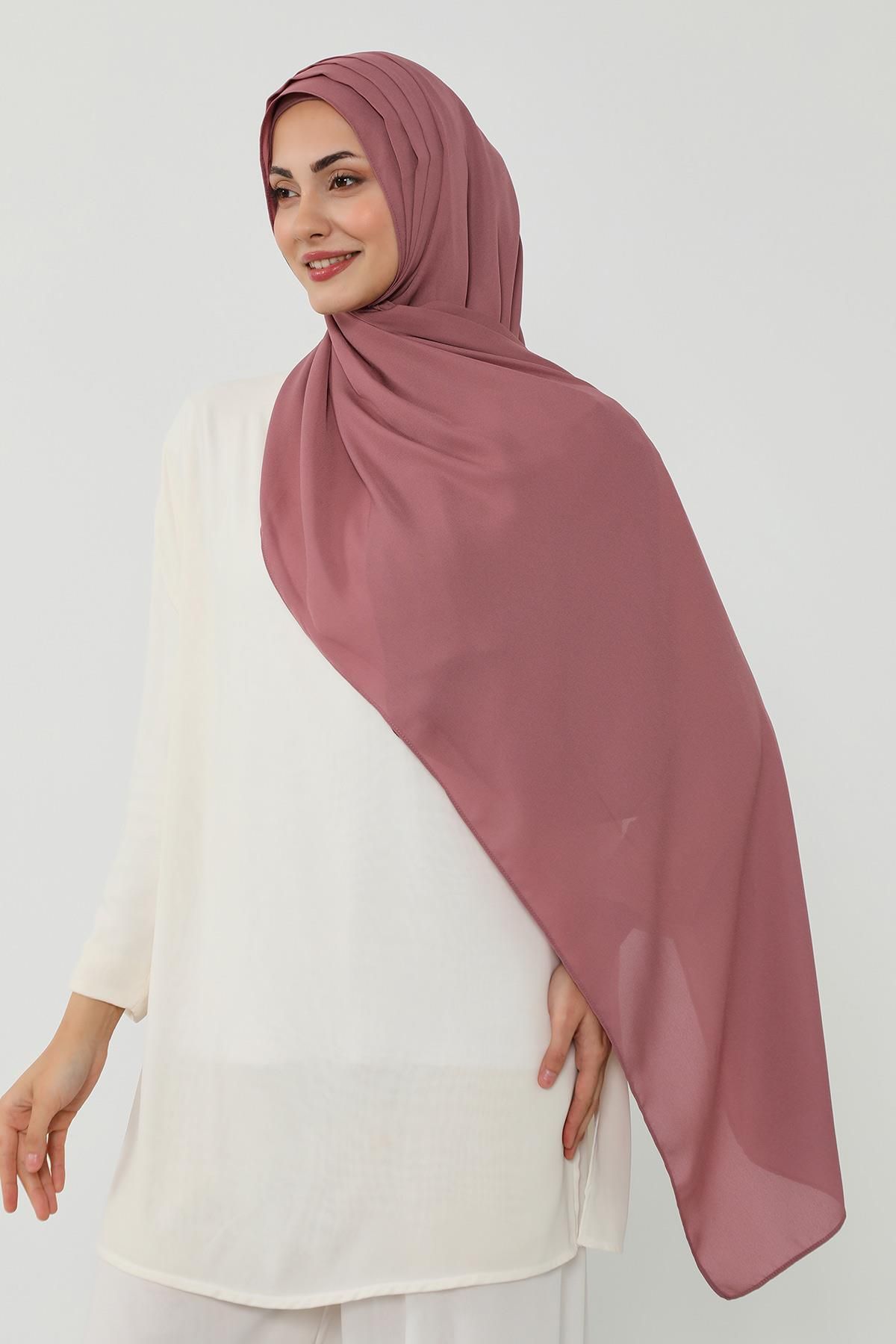 Aisha's Design Penye İç Boneli Pileli Krep Şal,PS-47