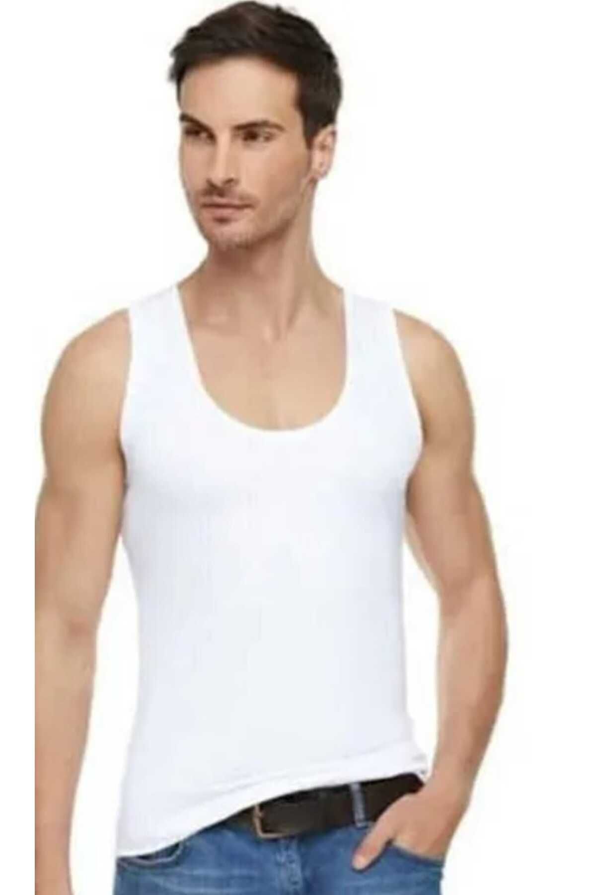 H&S STORE tutku erkek penye beyaz renkli atlet 6 lı kaliteli ve rahat