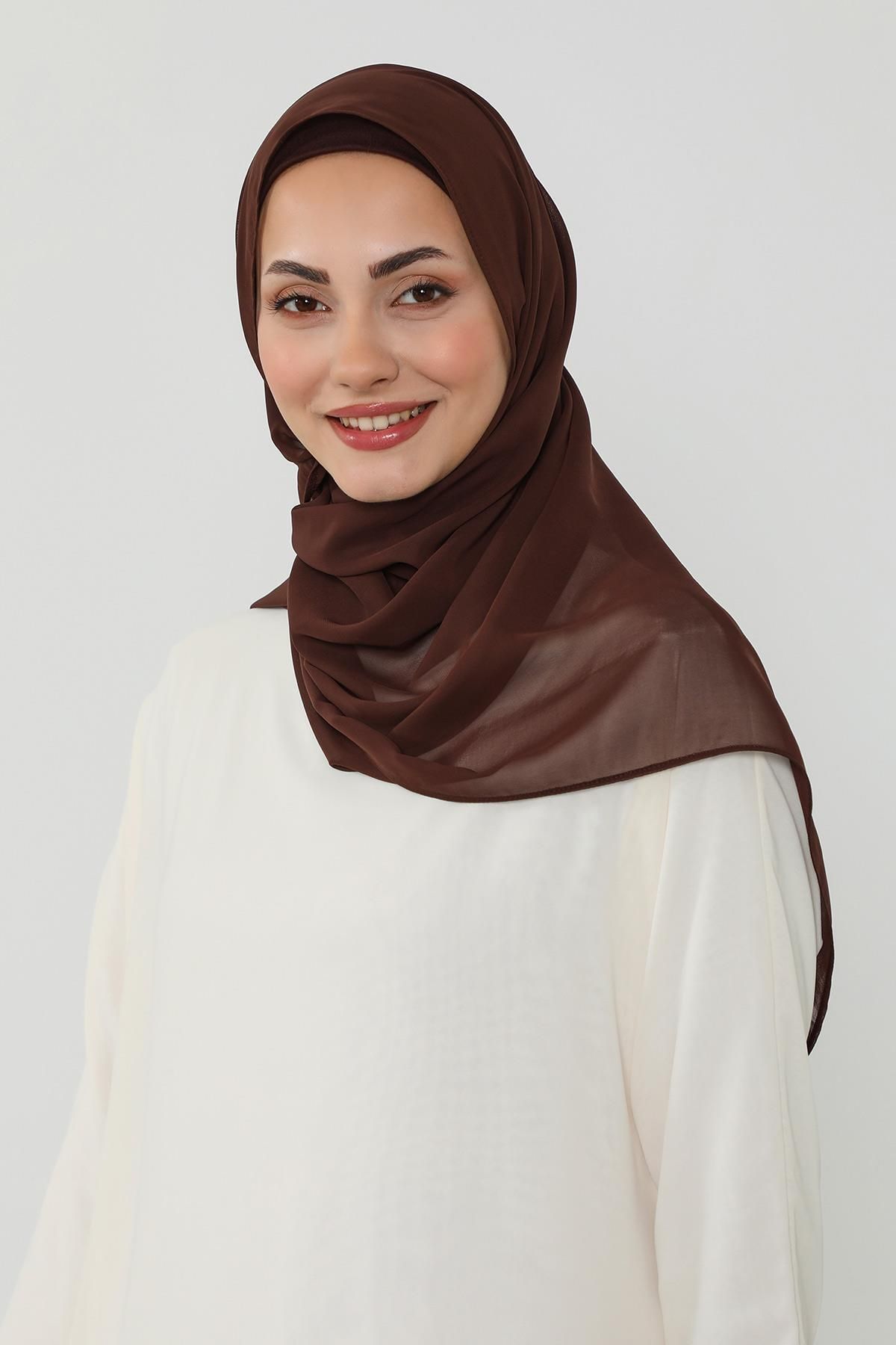 Aisha's Design-Practical Chiffon Shawl with Combed Cotton Inner Bonnet, Ps-53 5