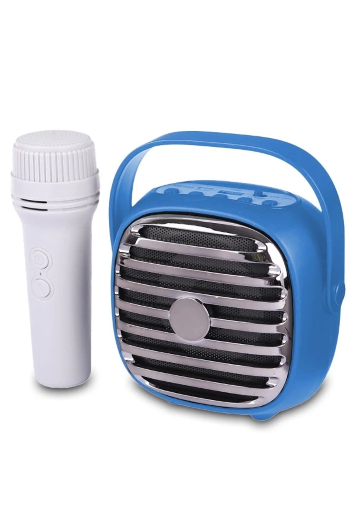 DC TECNO Kts 1943 Taşınabilir Karaoke Mikrofonlu Bluetooth Hoparlör Mavi