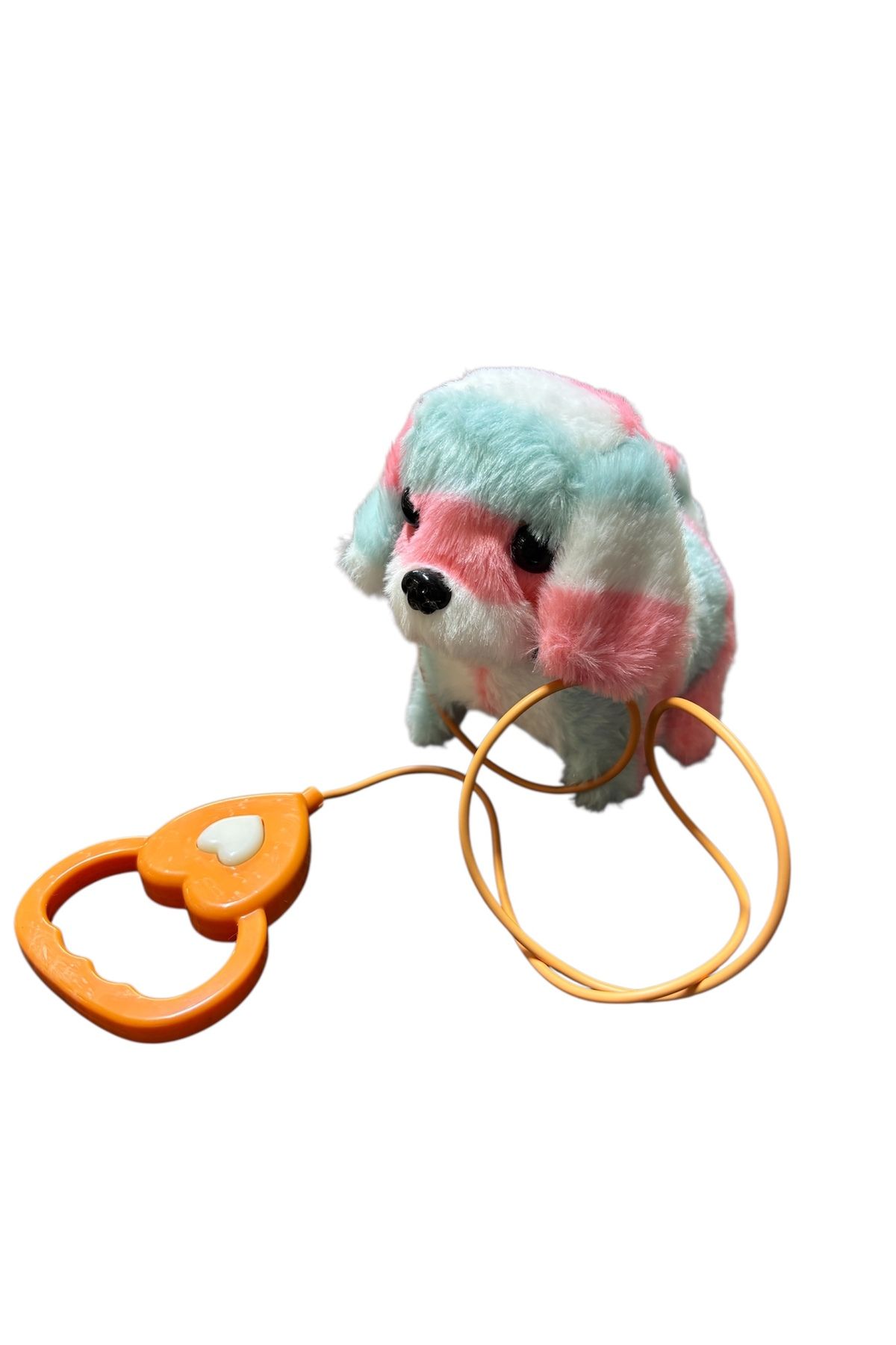 Prlk toys Renkli pilli tasmalı yürüyen köpek