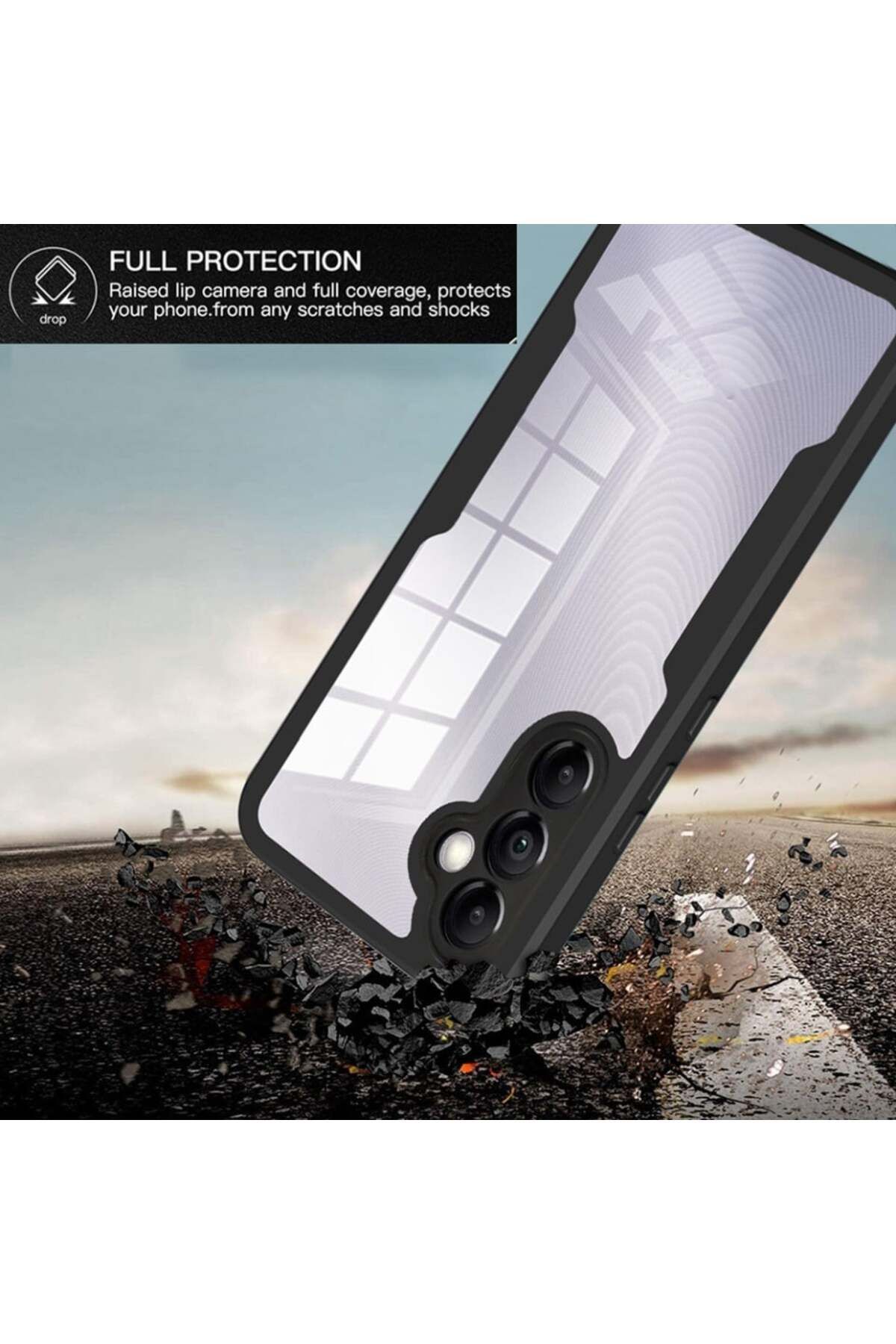 SKYDDAR INNOVATION-Husă + protecție ecran pentru Samsung Galaxy A25, [Pachet 360°] ColorVerse, Negru, set cu autocolant 6