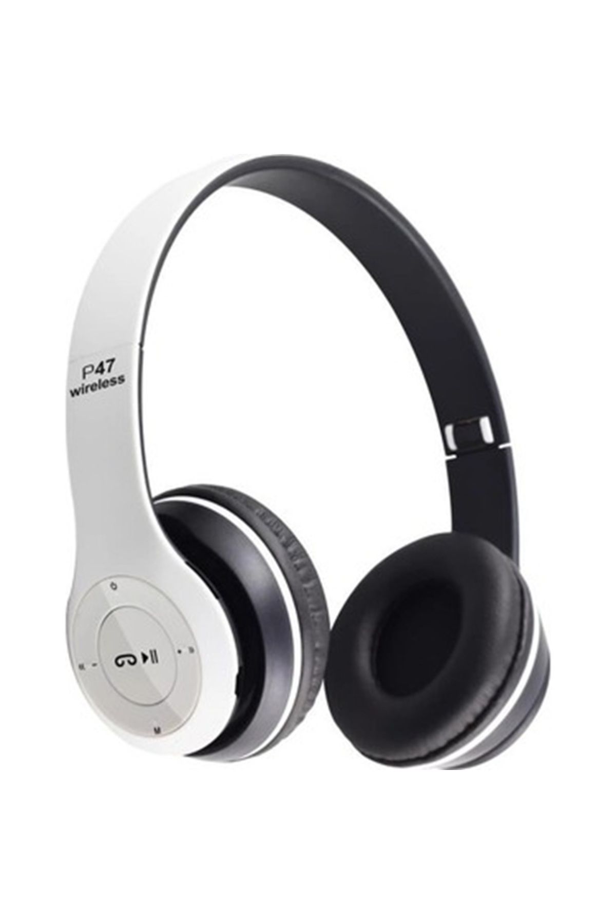 DENİZ P47 Extra Bass Wireless Bluetooth Kulaklık 5.1 Edr Siyah Beyaz Aux Kablosu Yoktur