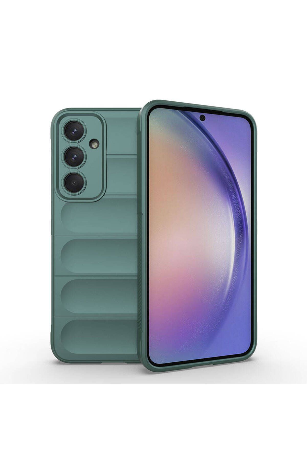 HTstore Galaxy Uyumlu A35 Kılıf Esnek TPU Oyuklu Arka Yüzey Tasarımlı Zore Etnik Silikon Kapak