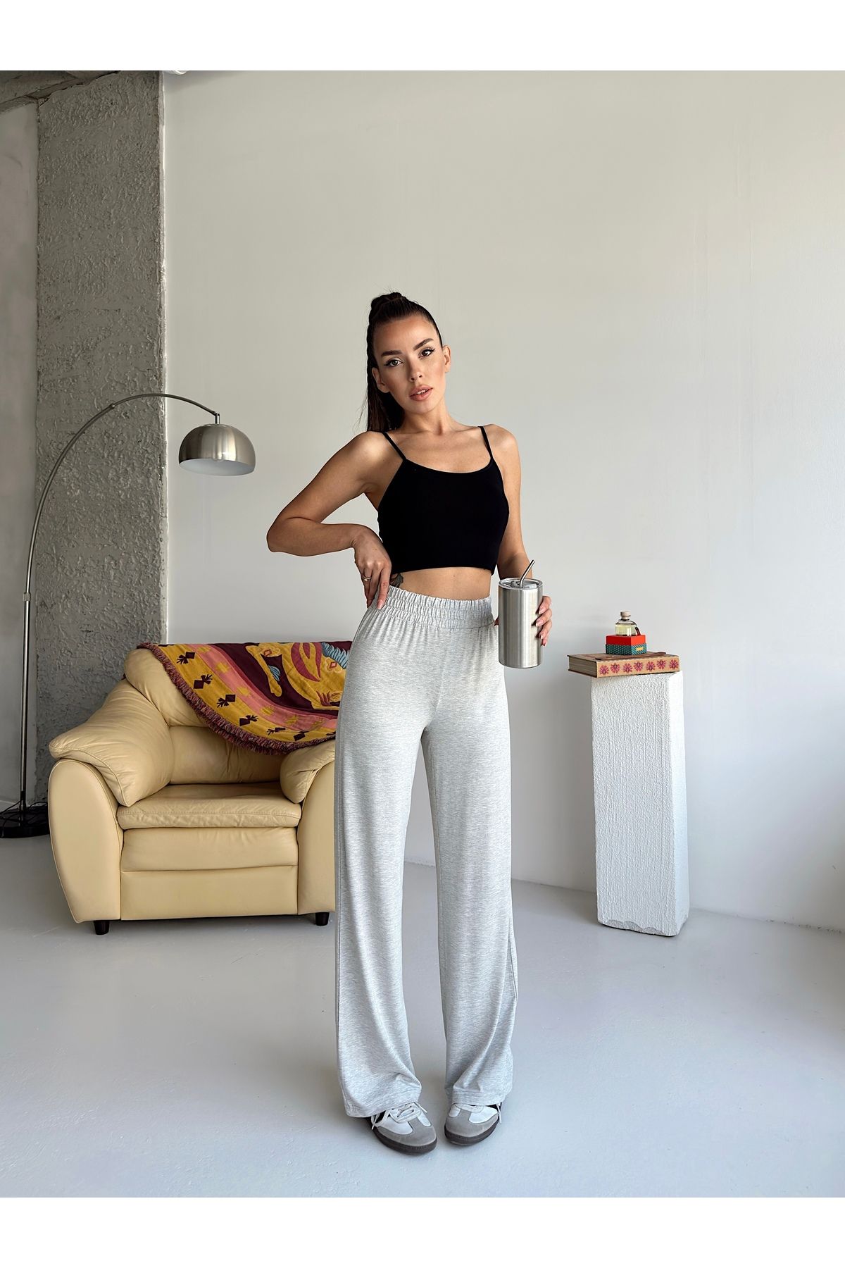Thin Shop LASTİKLİ VİSKON PANTOLON